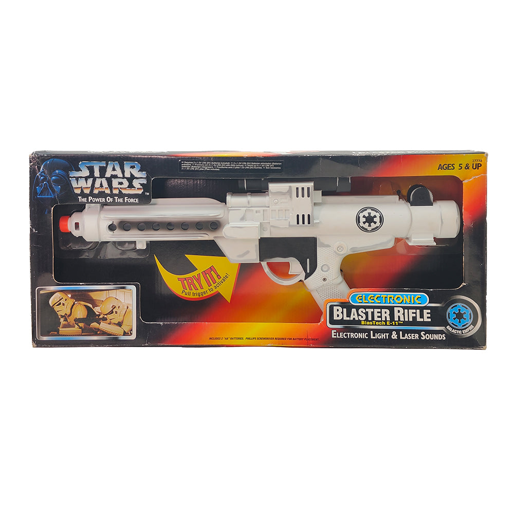 Star Wars Power Of The Force Electronic Blaster Rifle BlasTech E-11 Hasbro 1997 – Star Wars, Hasbro, 60 cm, 1997, pre-owned collector piece, Uncanny Collectibles Dublin Ireland