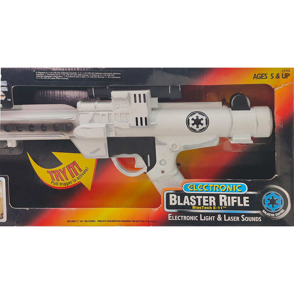 Star Wars Power Of The Force Electronic Blaster Rifle BlasTech E-11 Hasbro 1997 – Star Wars, Hasbro, 60 cm, 1997, pre-owned collector piece, Uncanny Collectibles Dublin Ireland