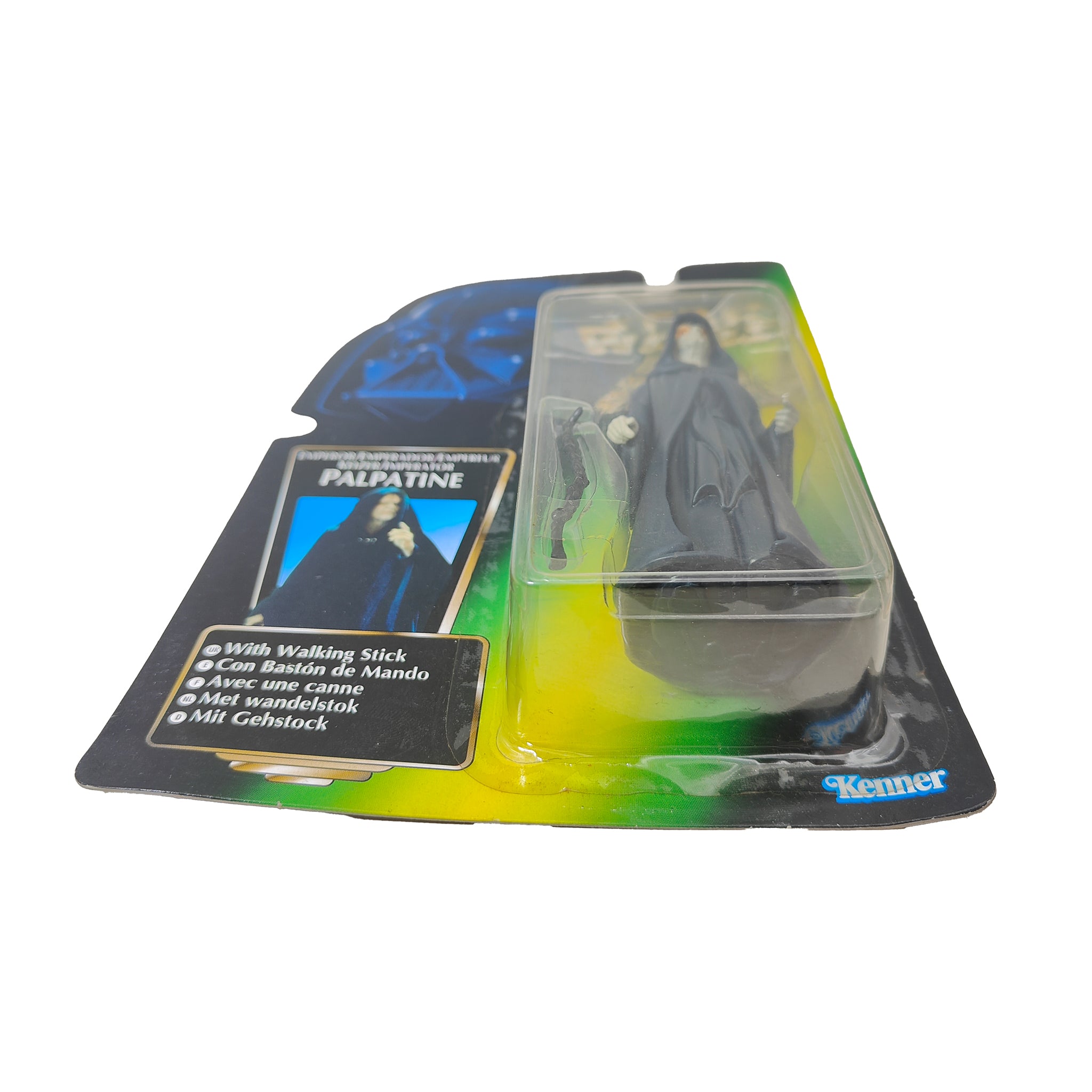 Star Wars Power of The Force Emperor Palpatine 3.75 Inch Action Figure 1996 Green Tri Logo Card – Star Wars, Hasbro, 9.5 cm, 1996, pre-owned collector piece, Uncanny Collectibles Dublin Ireland