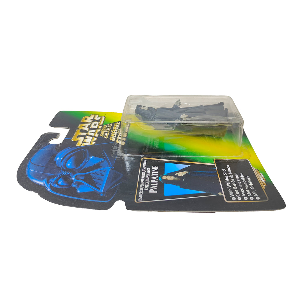 Star Wars Power of The Force Emperor Palpatine 3.75 Inch Action Figure 1996 Green Tri Logo Card – Star Wars, Hasbro, 9.5 cm, 1996, pre-owned collector piece, Uncanny Collectibles Dublin Ireland