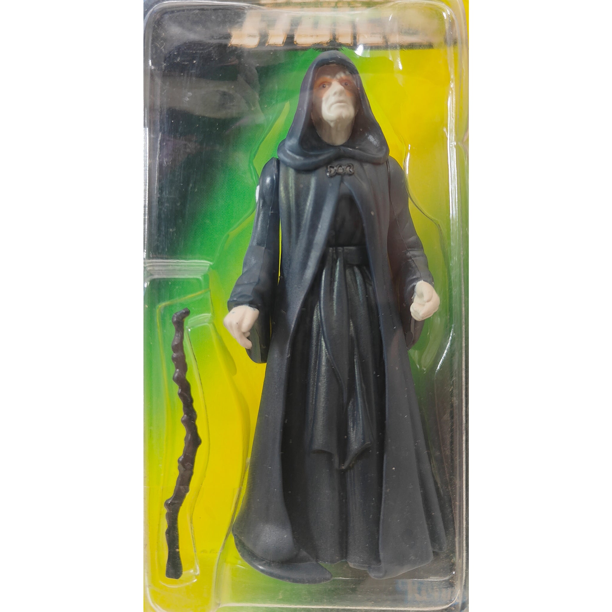 Star Wars Power of The Force Emperor Palpatine 3.75 Inch Action Figure 1996 Green Tri Logo Card – Star Wars, Hasbro, 9.5 cm, 1996, pre-owned collector piece, Uncanny Collectibles Dublin Ireland