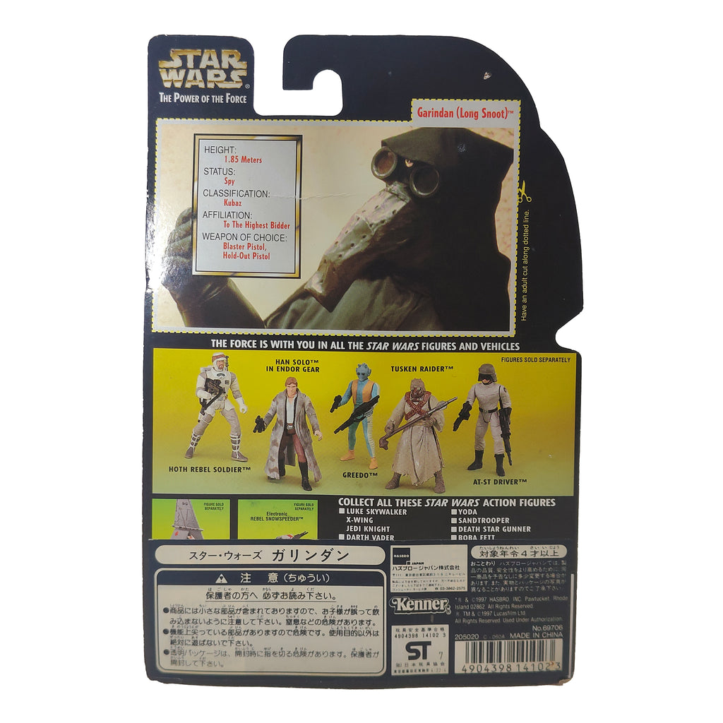 Star Wars Power of The Force Garindan Long Snoot 3.75 Inch Action Figure 1997 – Star Wars, Hasbro, 9.5 cm, 1997, pre-owned collector piece, Uncanny Collectibles Dublin Ireland