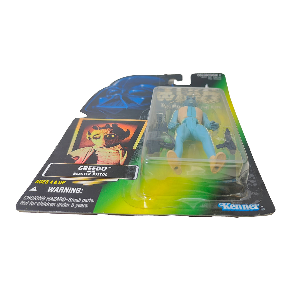 Star Wars Power of The Force Greedo 3.75 Inch Action Figure 1996 Green Card – Star Wars, Hasbro, 9.5 cm, 1996, pre-owned collector piece, Uncanny Collectibles Dublin Ireland