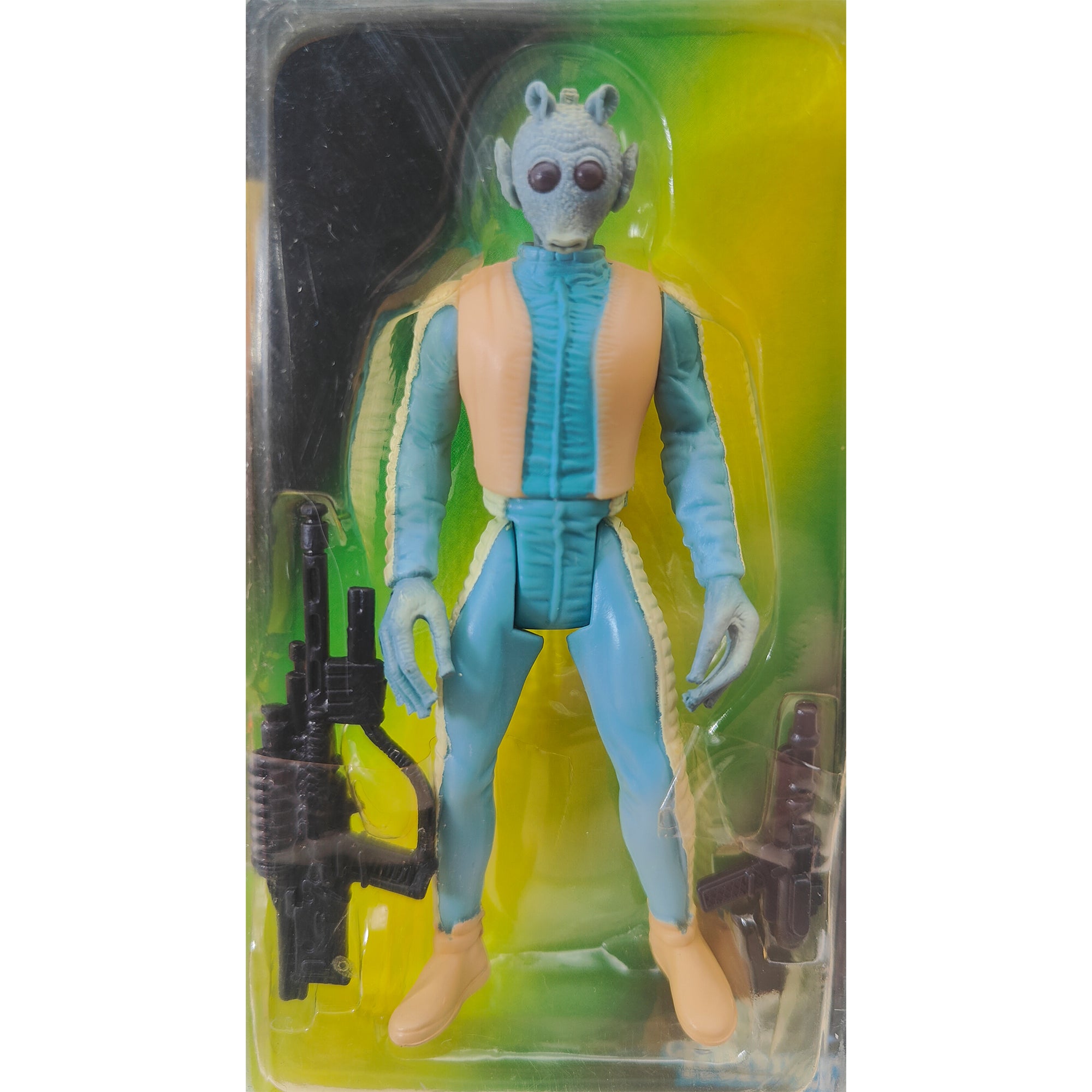 Star Wars Power of The Force Greedo 3.75 Inch Action Figure 1996 Green Card