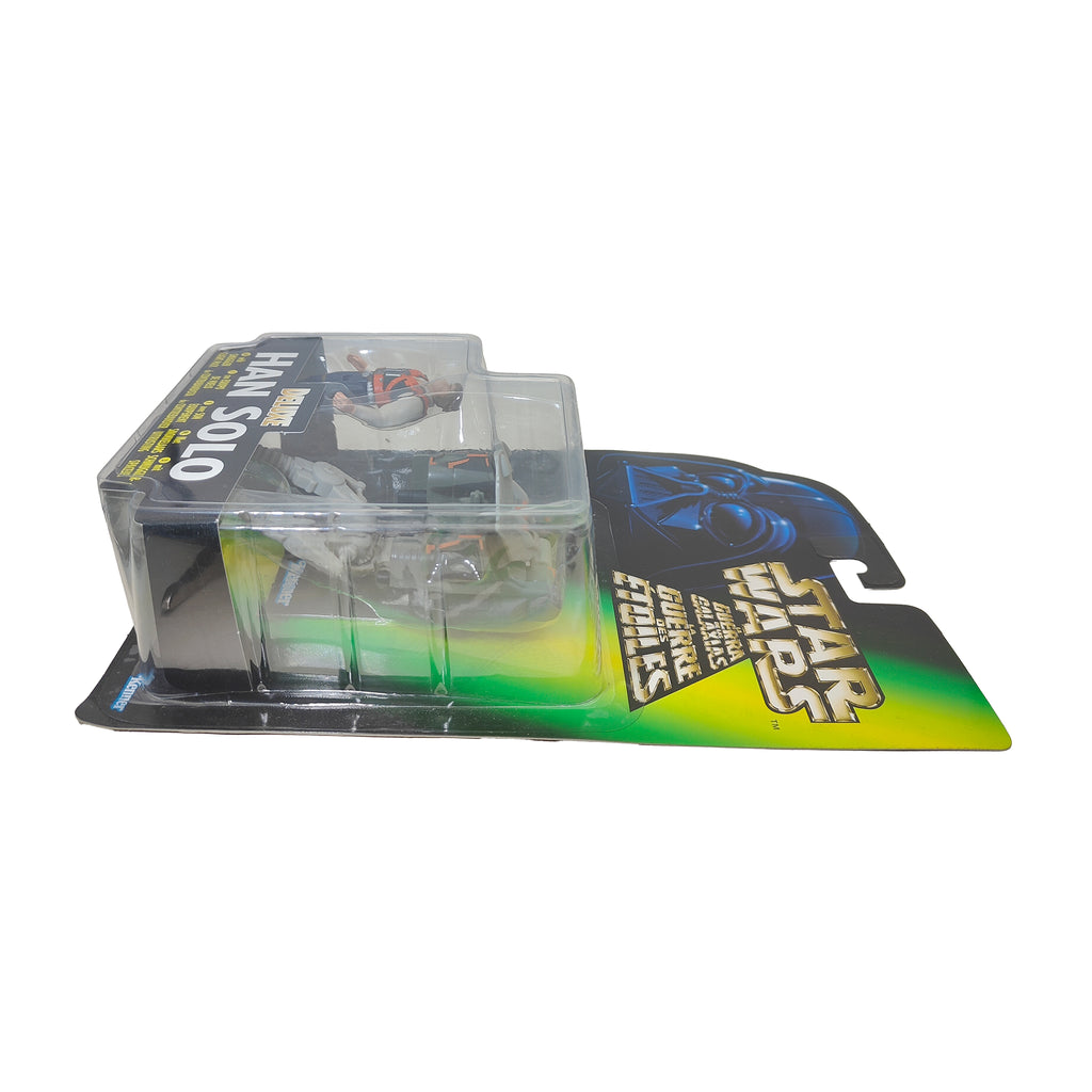 Star Wars Power of The Force Deluxe Han Solo 3.75 Inch Action Figure 1996 Green Tri Logo Card – Star Wars, Hasbro, 9.5 cm, 1996, pre-owned collector piece, Uncanny Collectibles Dublin Ireland
