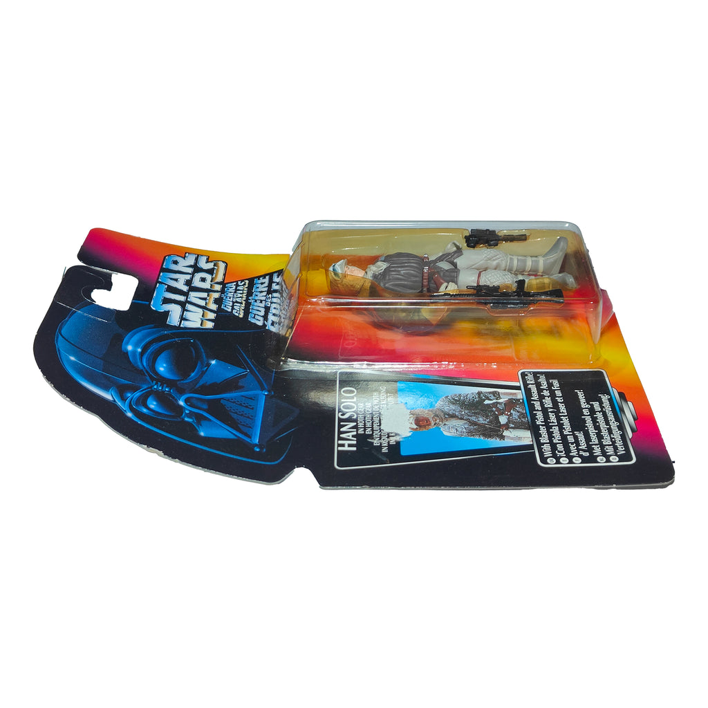 Star Wars Power Of The Force Han Solo Hoth Gear 3.75 Inch Action Figure 1995 Red Euro Tri Logo Card – Star Wars, Hasbro, 9.5 cm, 1995, pre-owned collector piece, Uncanny Collectibles Dublin Ireland