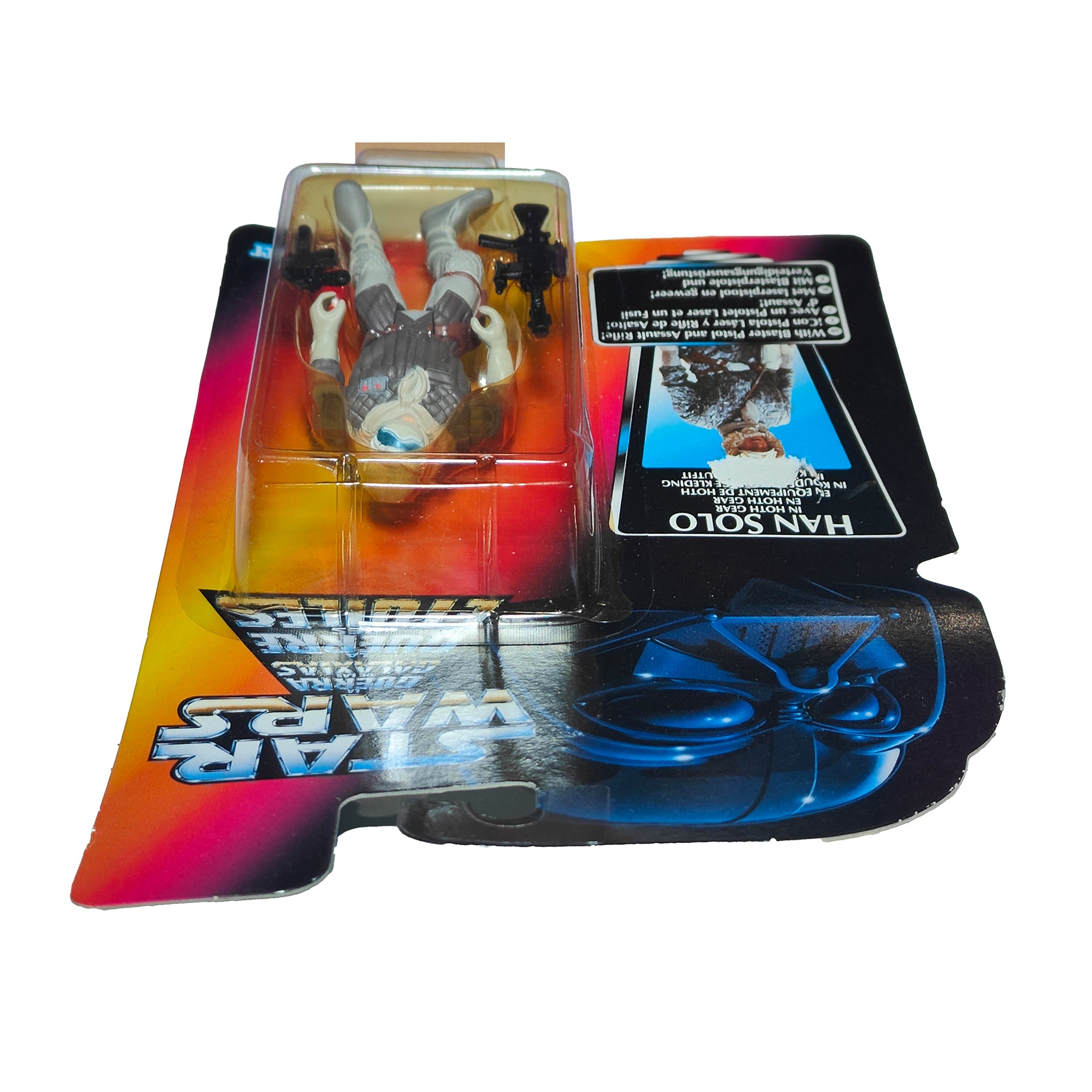 Star Wars Power Of The Force Han Solo Hoth Gear 3.75 Inch Action Figure 1995 Red Euro Tri Logo Card – Star Wars, Hasbro, 9.5 cm, 1995, pre-owned collector piece, Uncanny Collectibles Dublin Ireland