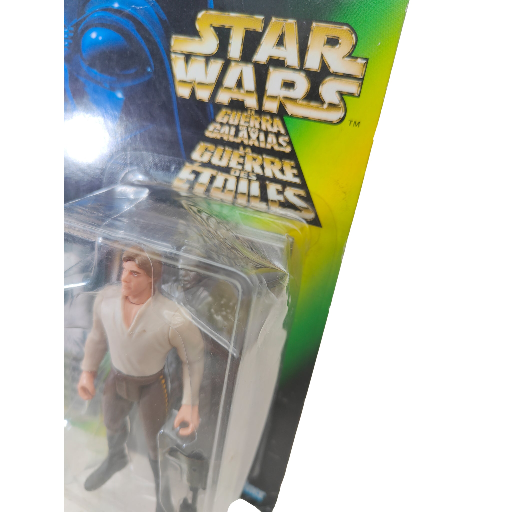 Star Wars Power of The Force Han Solo With Carbonite Block 3.75 Inch Action Figure 1996 Green Tri Logo Card – Star Wars, Hasbro, 9.5 cm, 1996, pre-owned collector piece, Uncanny Collectibles Dublin Ireland