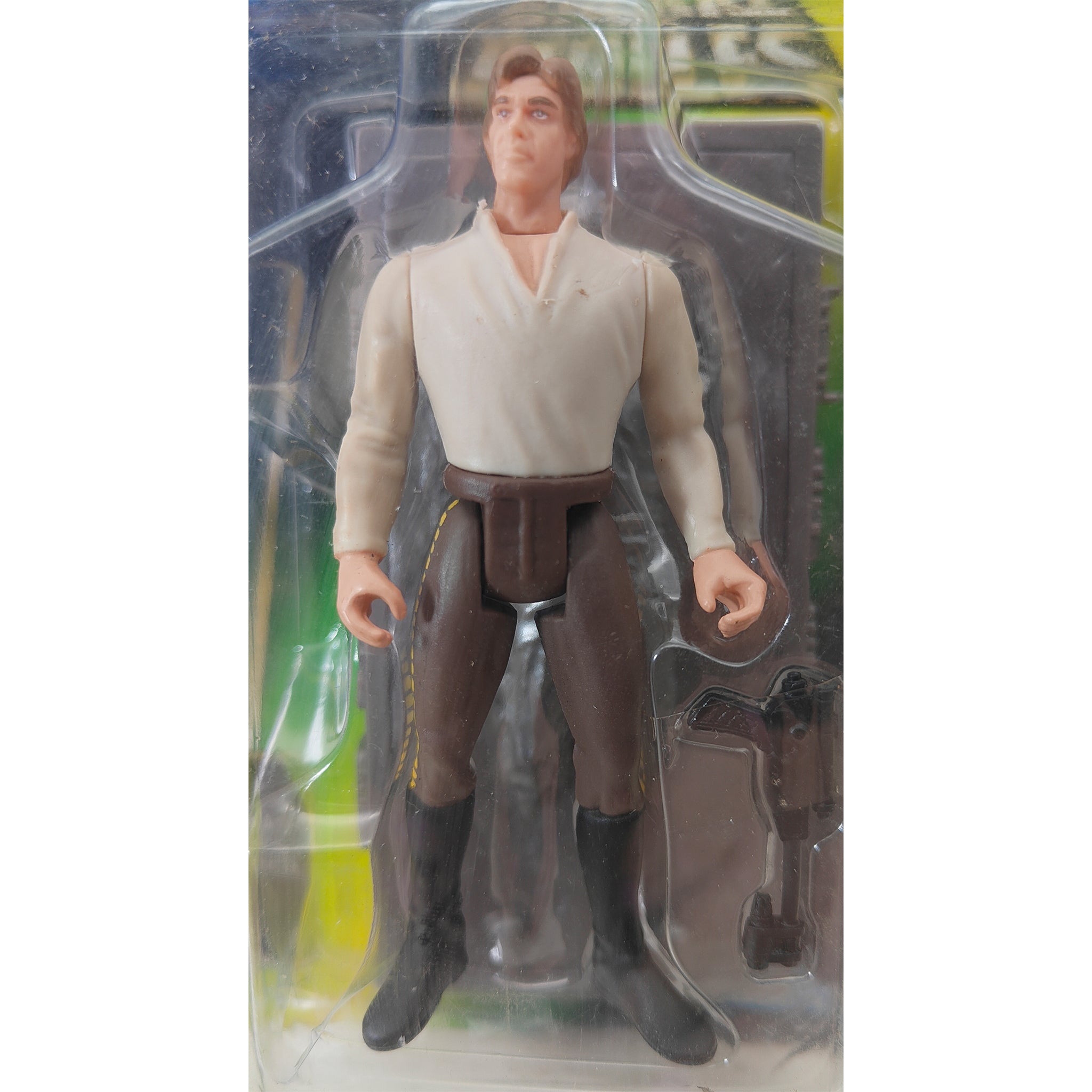 Star Wars Power of The Force Han Solo With Carbonite Block 3.75 Inch Action Figure 1996 Green Tri Logo Card – Star Wars, Hasbro, 9.5 cm, 1996, pre-owned collector piece, Uncanny Collectibles Dublin Ireland