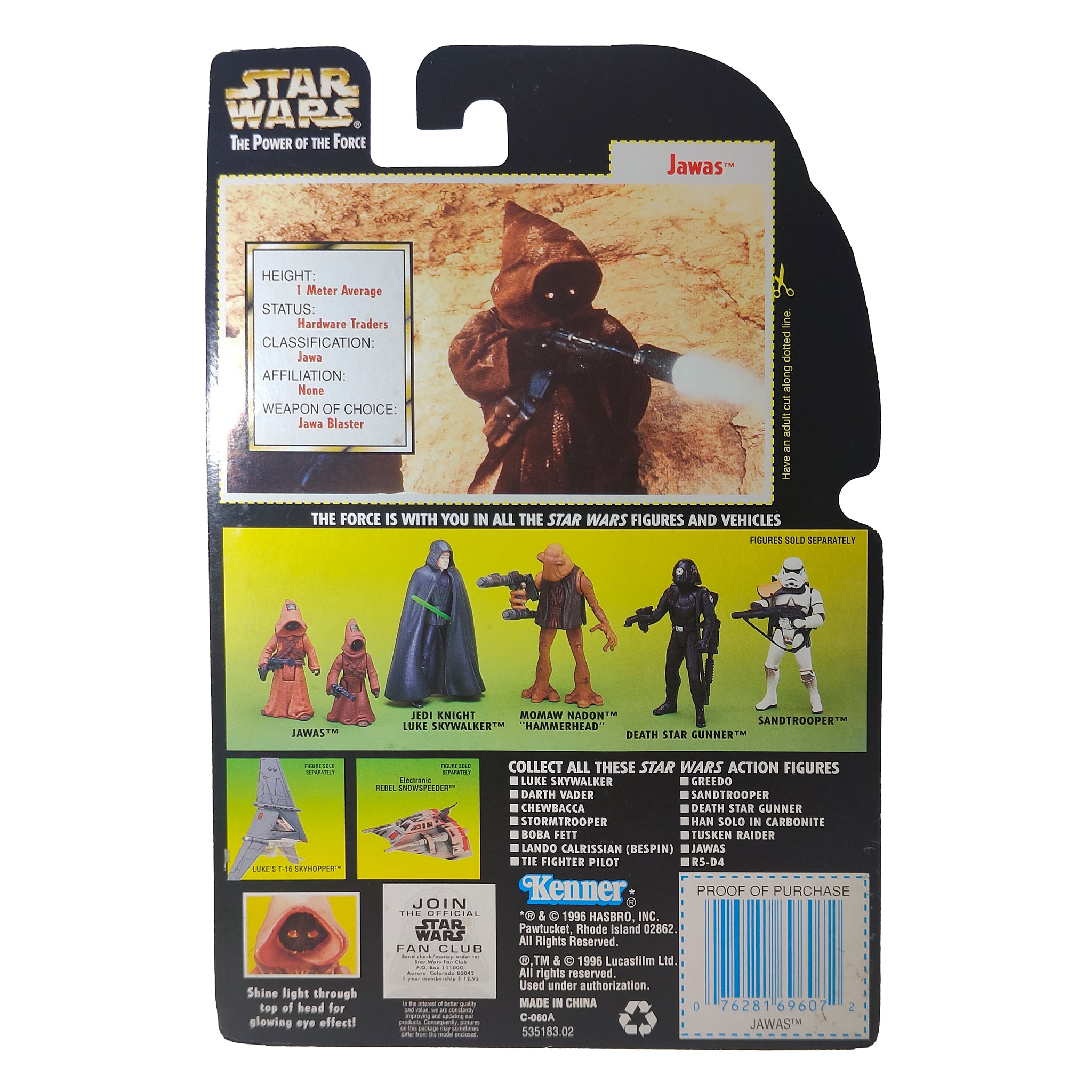 Star Wars Power of The Force Jawas 3.75 Inch Action Figure 1996 – Star Wars, Hasbro, 9.5 cm, 1996, pre-owned collector piece, Uncanny Collectibles Dublin Ireland