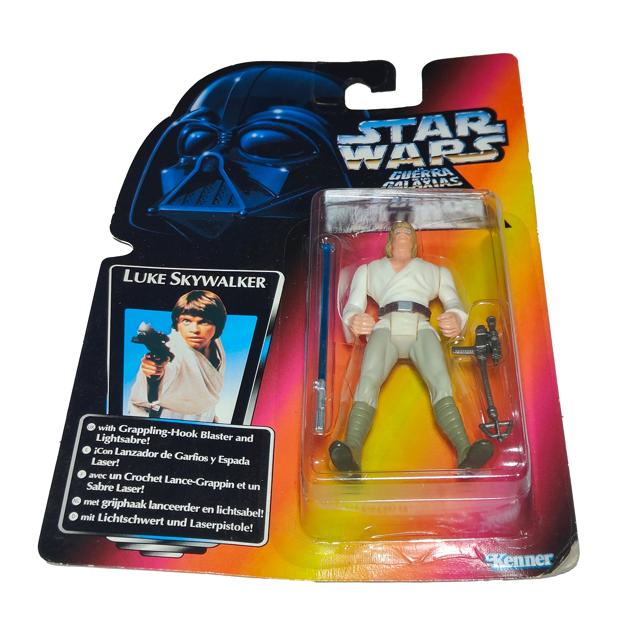 Star Wars Power Of The Force Luke Skywalker 3.75 Inch Action Figure 1995 Red Euro Tri Logo Card – Star Wars, Hasbro, 9.5 cm, 1995, pre-owned collector piece, Uncanny Collectibles Dublin Ireland