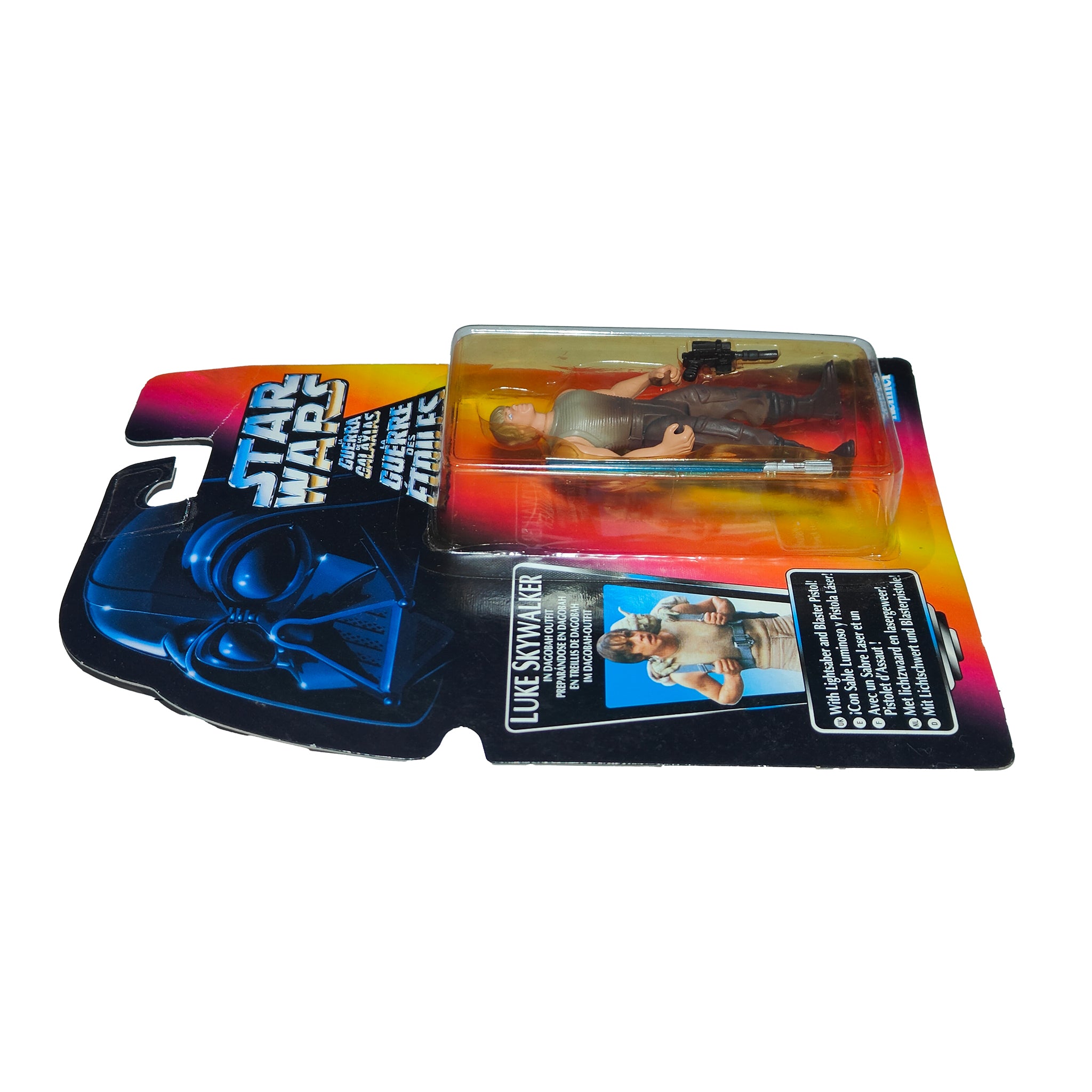 Star Wars Power of the Force Luke Skywalker Dagobah Training Outfit 3.75 Inch Action Figure 1995 Red Euro Tri Logo Card