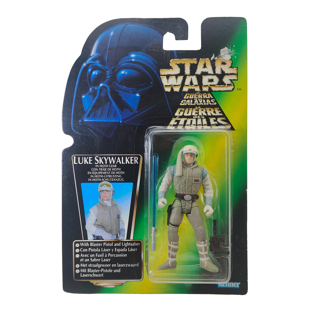 Star Wars Power of The Force Luke Skywalker Hoth 3.75 Inch Action Figure 1996 Green Tri Logo Card – Star Wars, Hasbro, 9.5 cm, 1996, pre-owned collector piece, Uncanny Collectibles Dublin Ireland