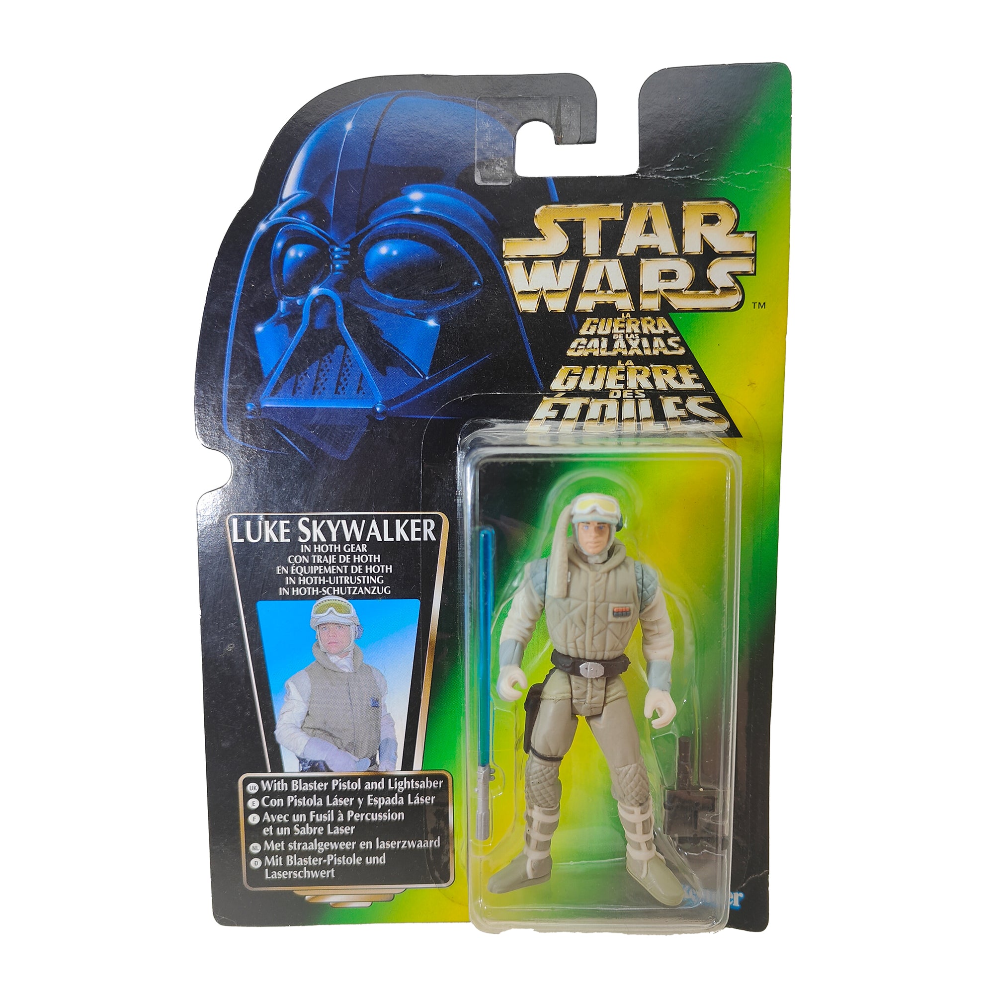Star Wars Power of The Force Luke Skywalker Hoth 3.75 Inch Action Figure 1996 Green Tri Logo Card
