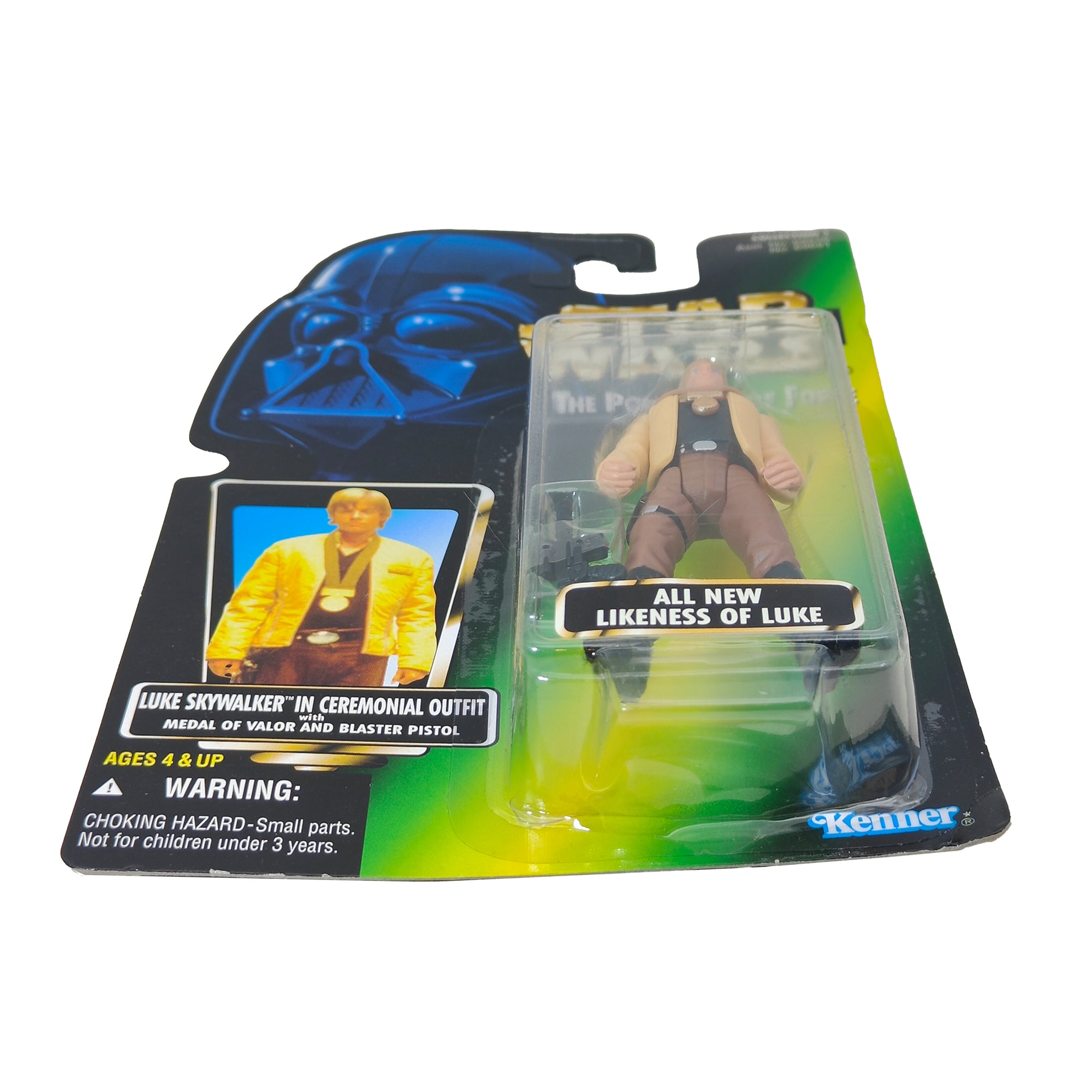 Star Wars Power of The Force Luke Skywalker In Ceremonial Outfit 3.75 Inch Action Figure 1996 Green Card