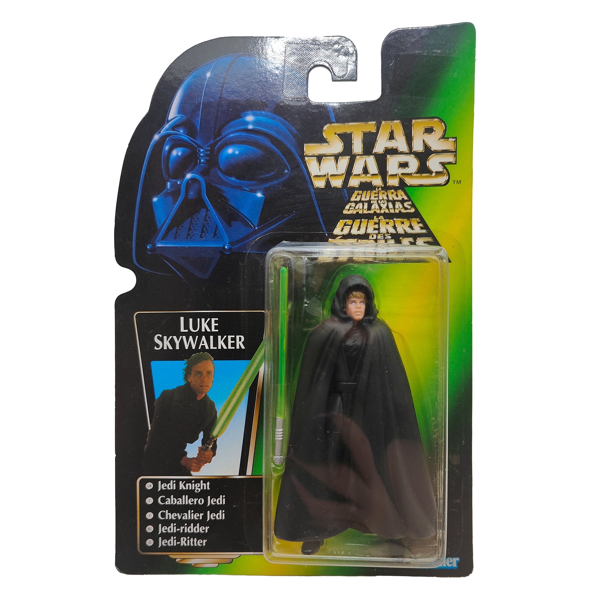 Star Wars Power of The Force Luke Skywalker Jedi Knight 3.75 Inch Action Figure 1996 Green Tri Logo Card