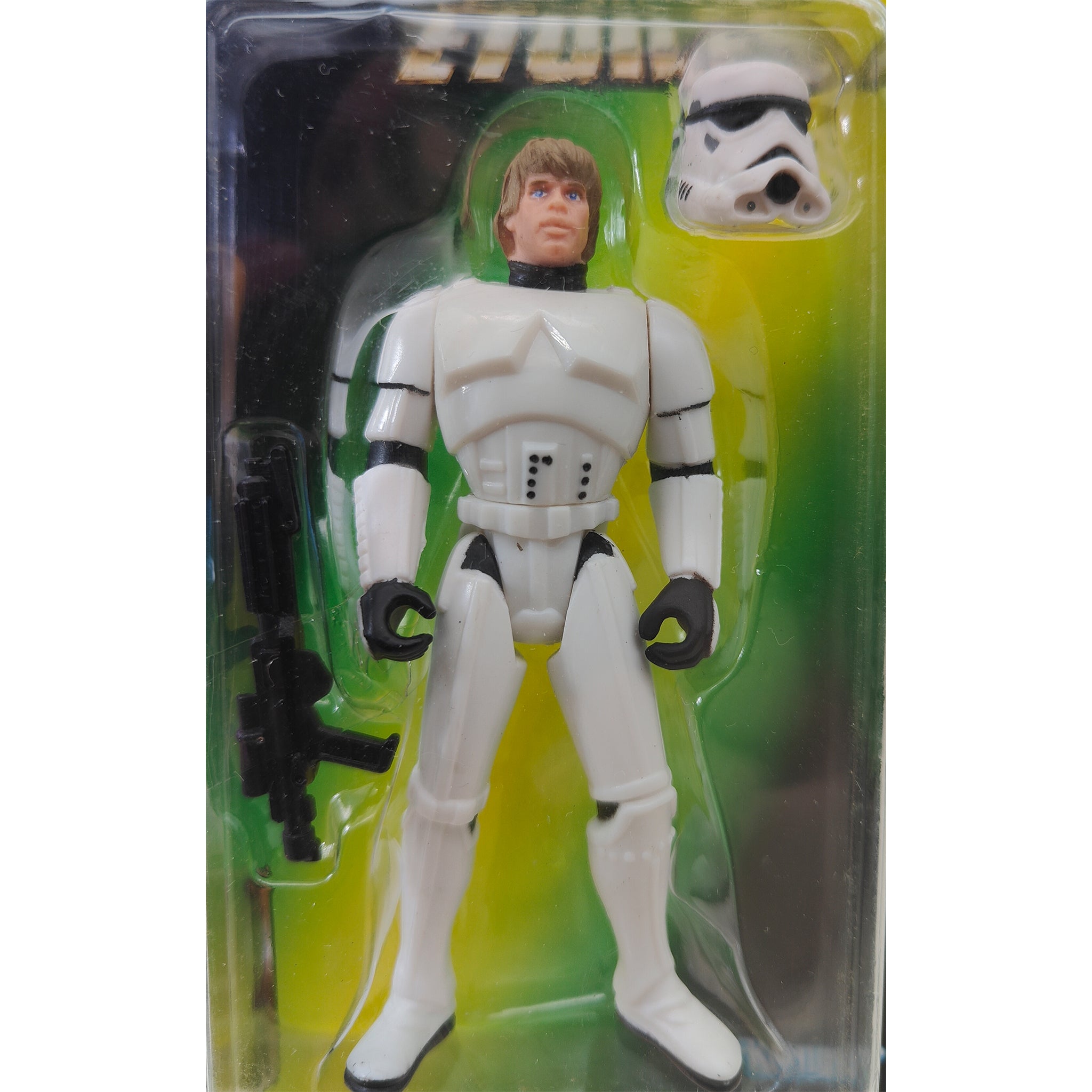 Star Wars Power of The Force Luke Skywalker Stormtrooper Disguise 3.75 Inch Action Figure 1996 Green Tri Logo Card – Star Wars, Hasbro, 9.5 cm, 1996, pre-owned collector piece, Uncanny Collectibles Dublin Ireland