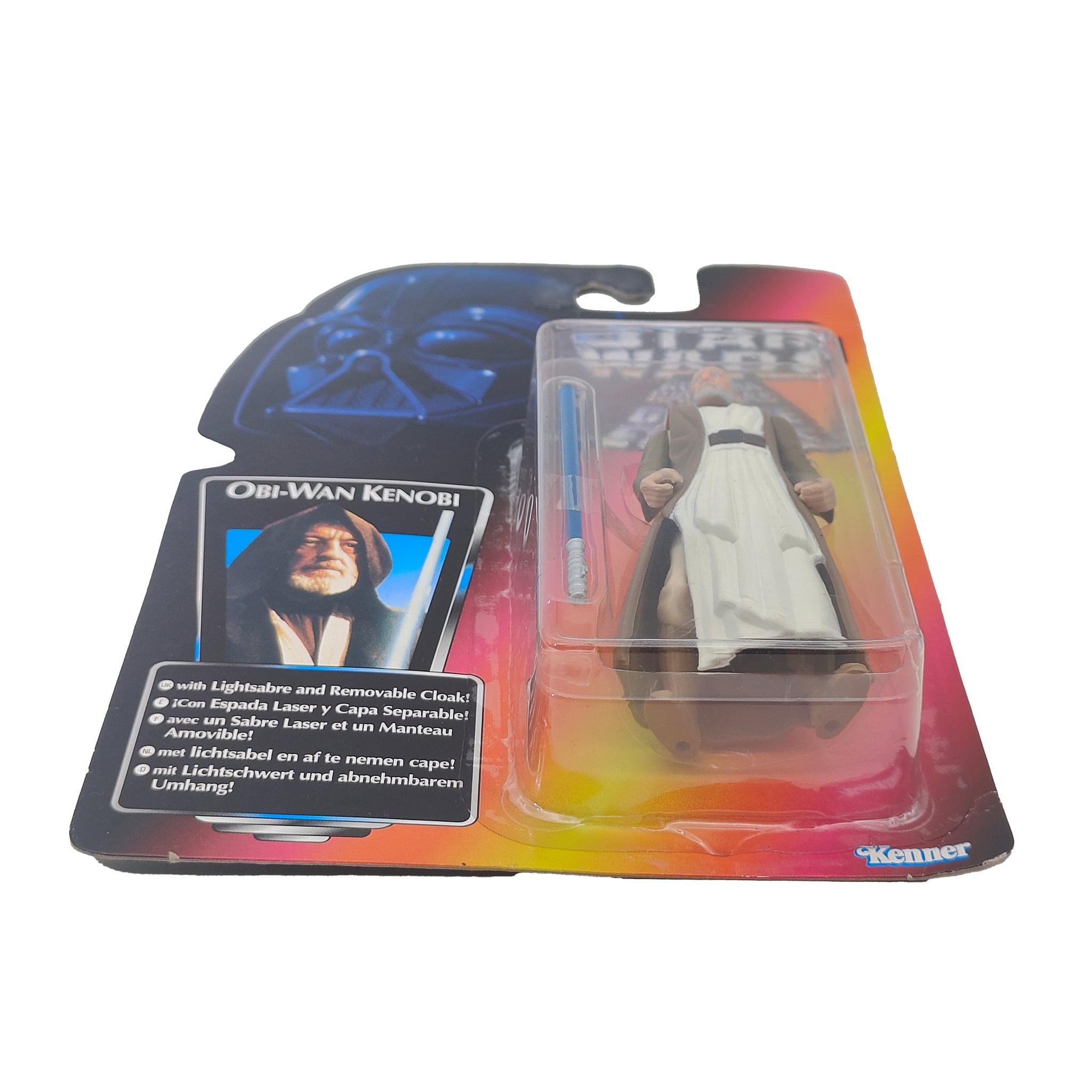 Star Wars Power of The Force Obi-Wan Kenobi 3.75 Inch Action Figure 1997 Red Euro Tri Logo Card