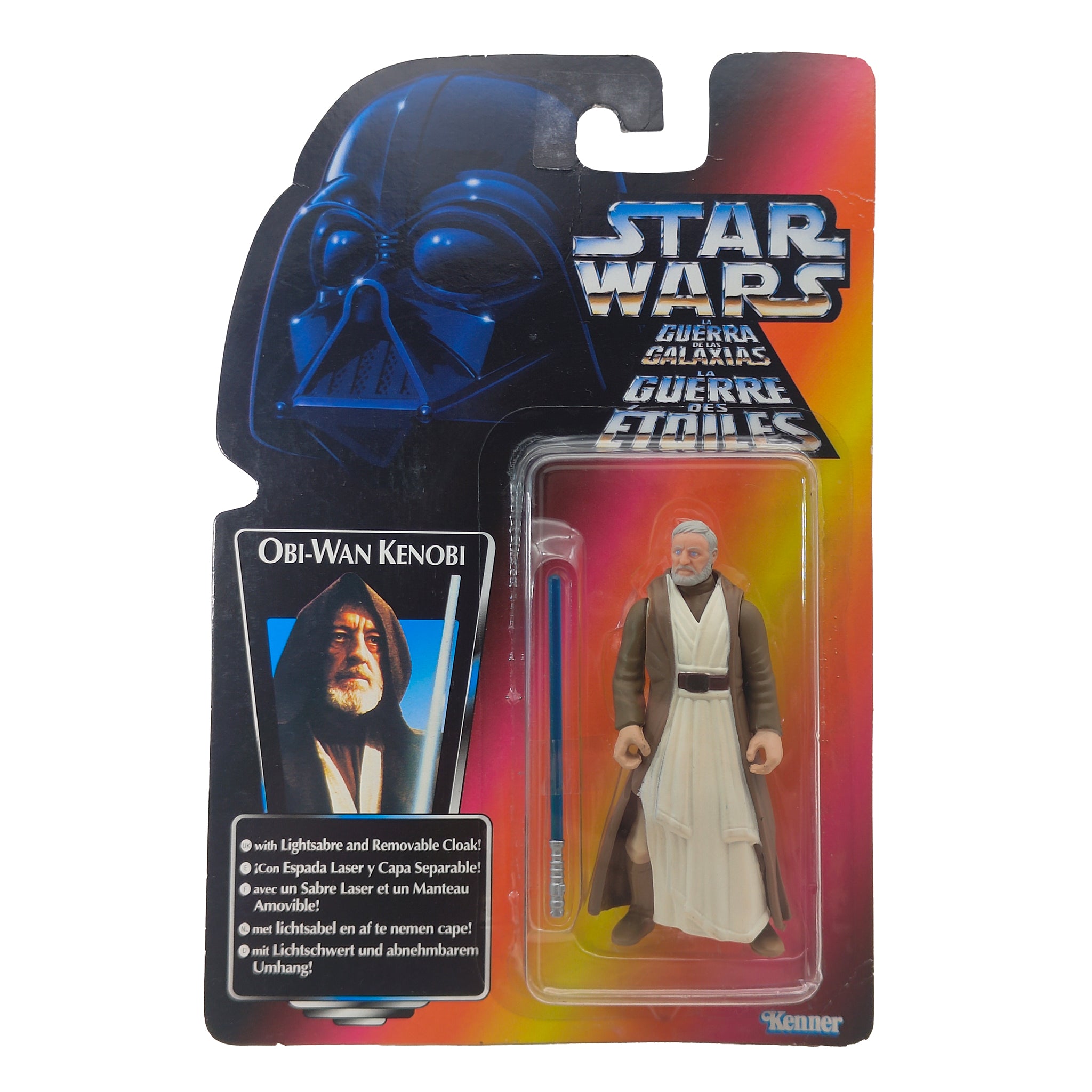 Star Wars Power of The Force Obi-Wan Kenobi 3.75 Inch Action Figure 1997 Red Euro Tri Logo Card