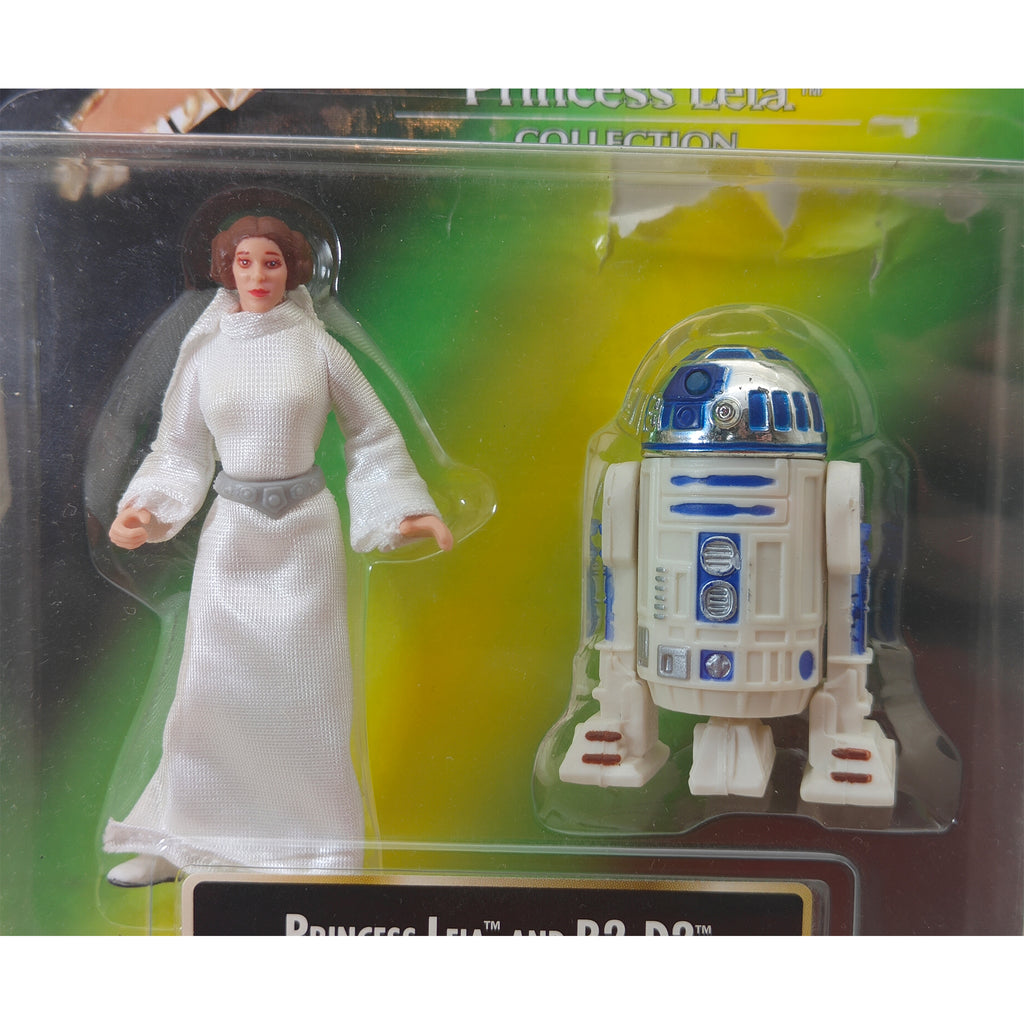 Star Wars Power Of The Force Princess Leia and R2-D2 Hasbro Action Figure 2 Pack
