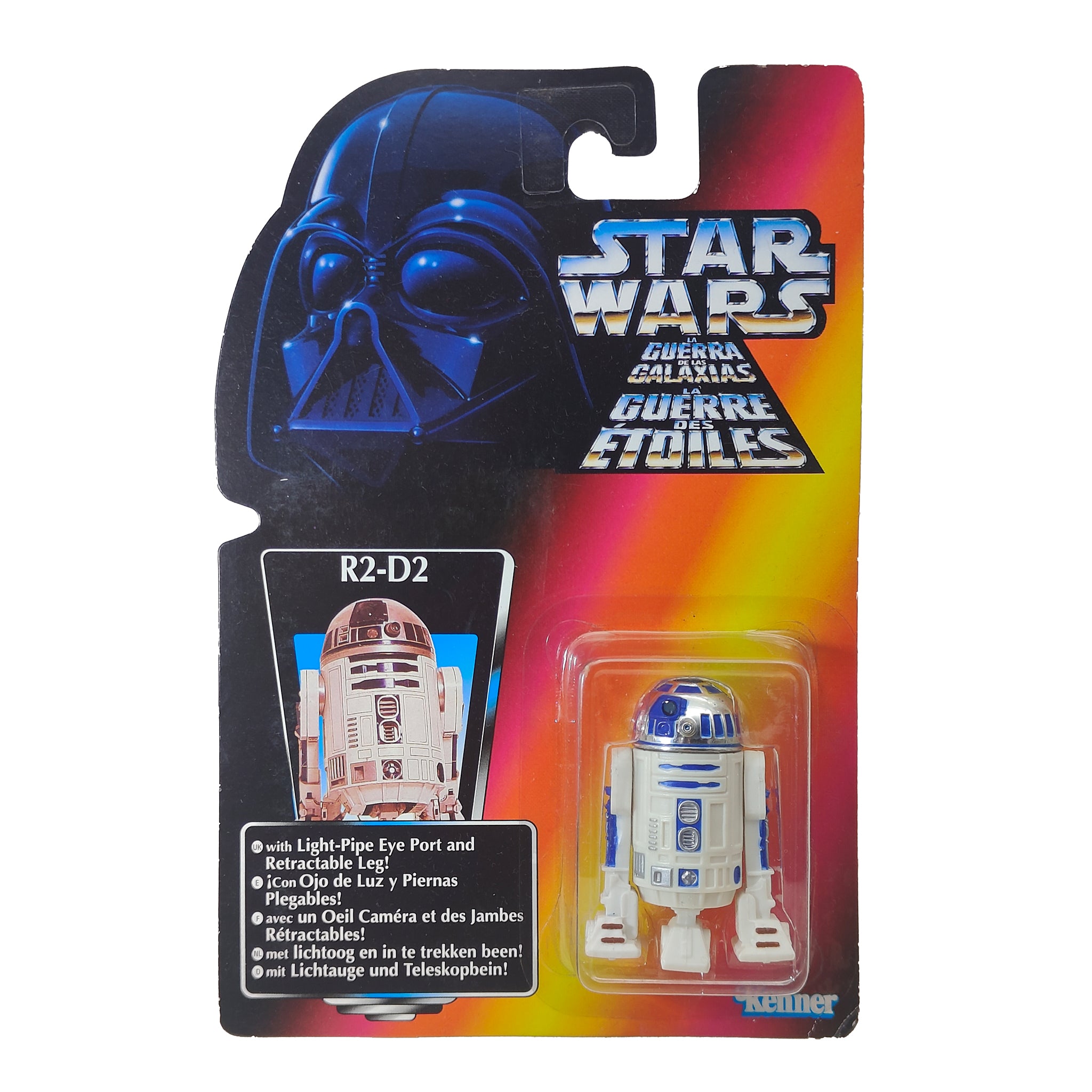 Star Wars Power of The Force R2-D2 3.75 Inch Action Figure 1995 Red Euro Tri Logo Card