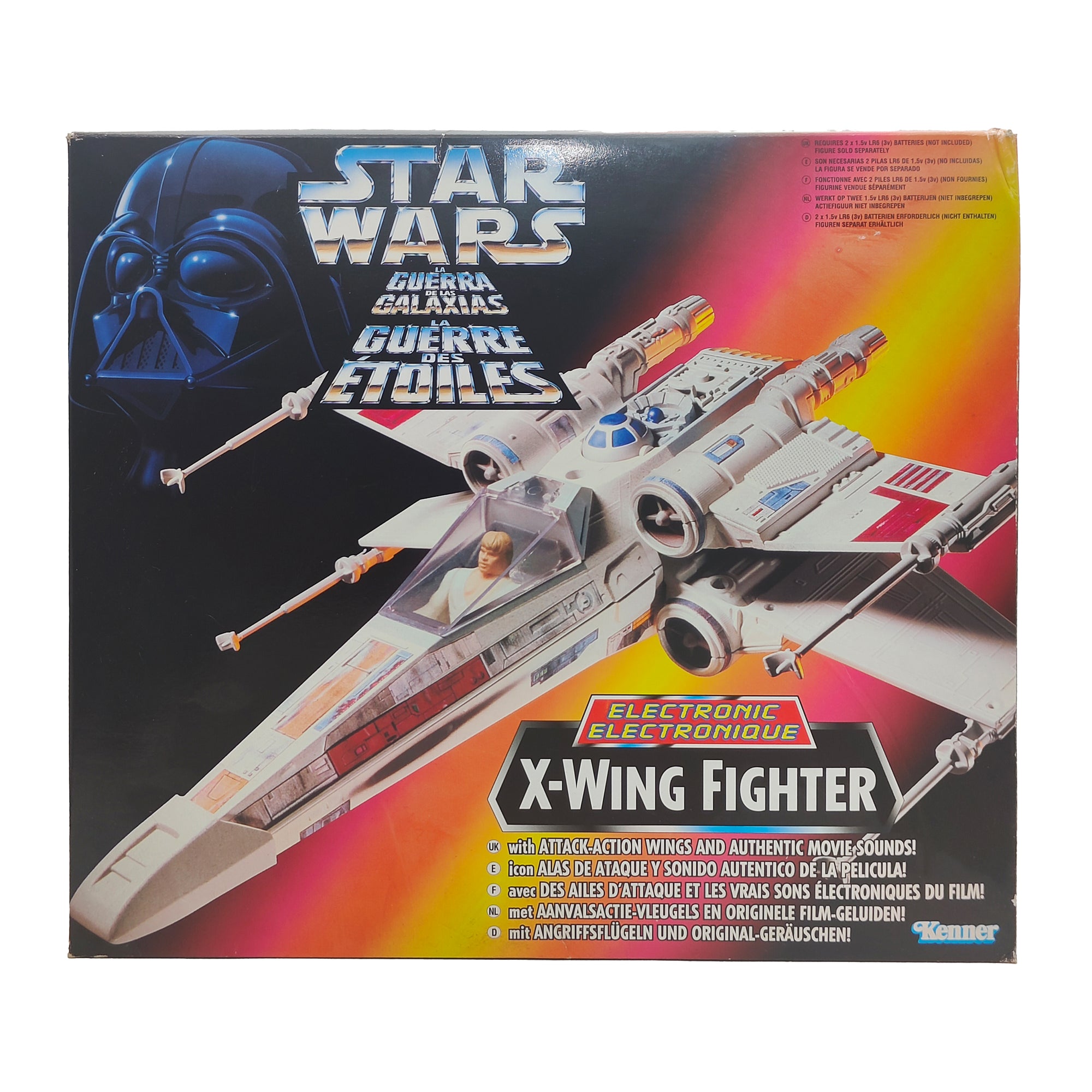 Star Wars Power of the Force Luke Skywalker X-Wing Pilot And Electronic X-Wing Fighter 3.75 Inch Action Figure 1995 Red Euro Tri Logo