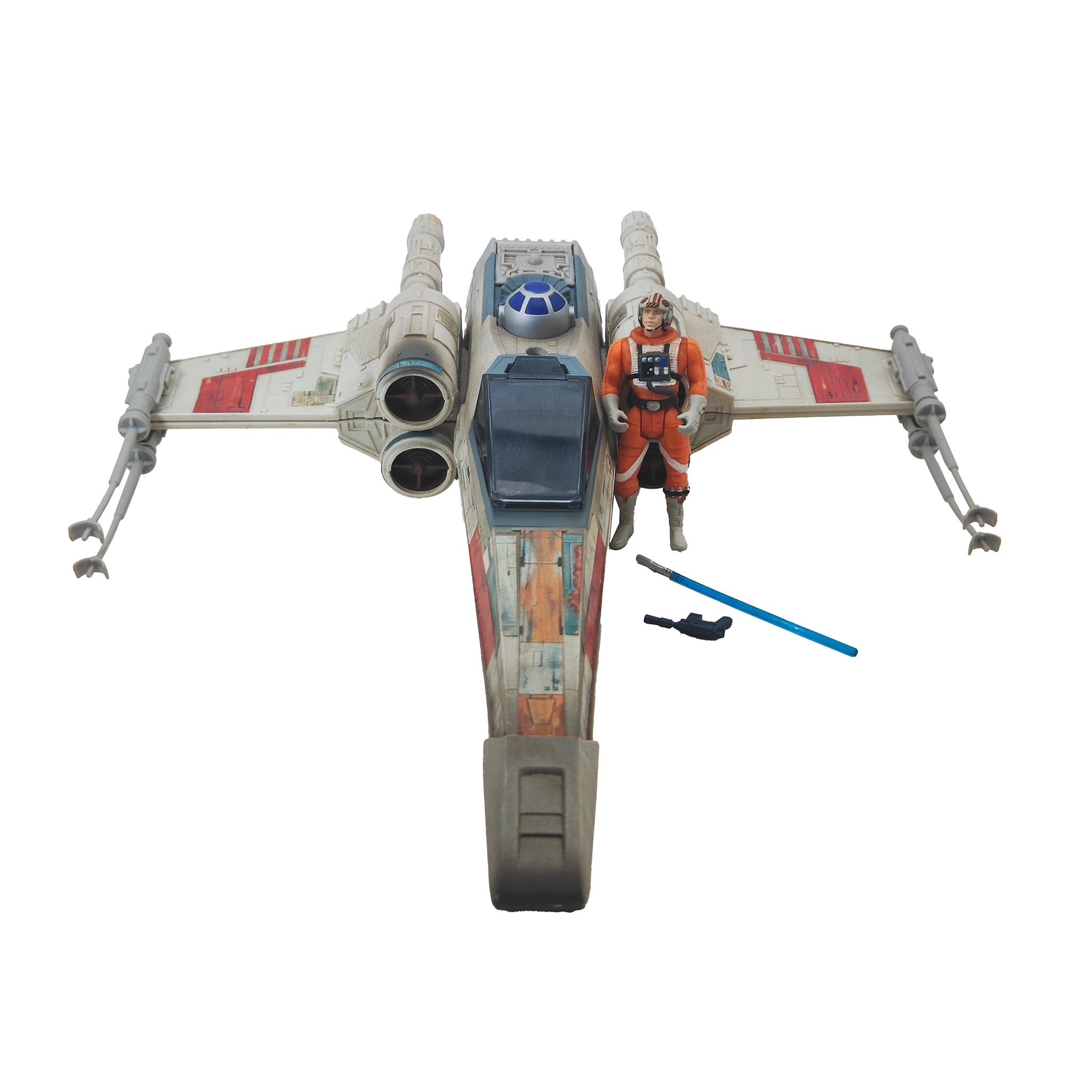 Star Wars Power of the Force Luke Skywalker X-Wing Pilot And Electronic X-Wing Fighter 3.75 Inch Action Figure 1995 Red Euro Tri Logo – Star Wars, Hasbro, 9.5 cm, 1995, pre-owned collector piece, Uncanny Collectibles Dublin Ireland