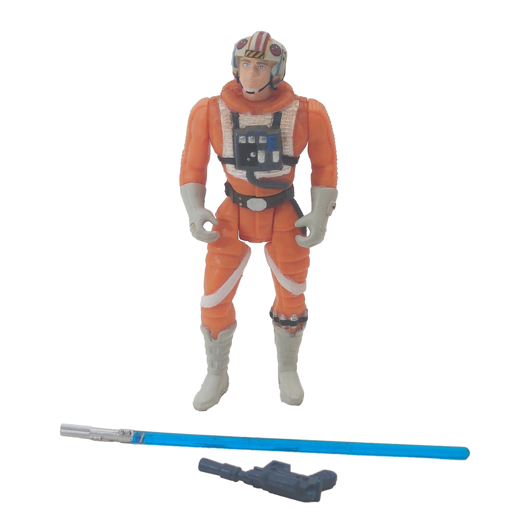 Star Wars Power of the Force Luke Skywalker X-Wing Pilot And Electronic X-Wing Fighter 3.75 Inch Action Figure 1995 Red Euro Tri Logo