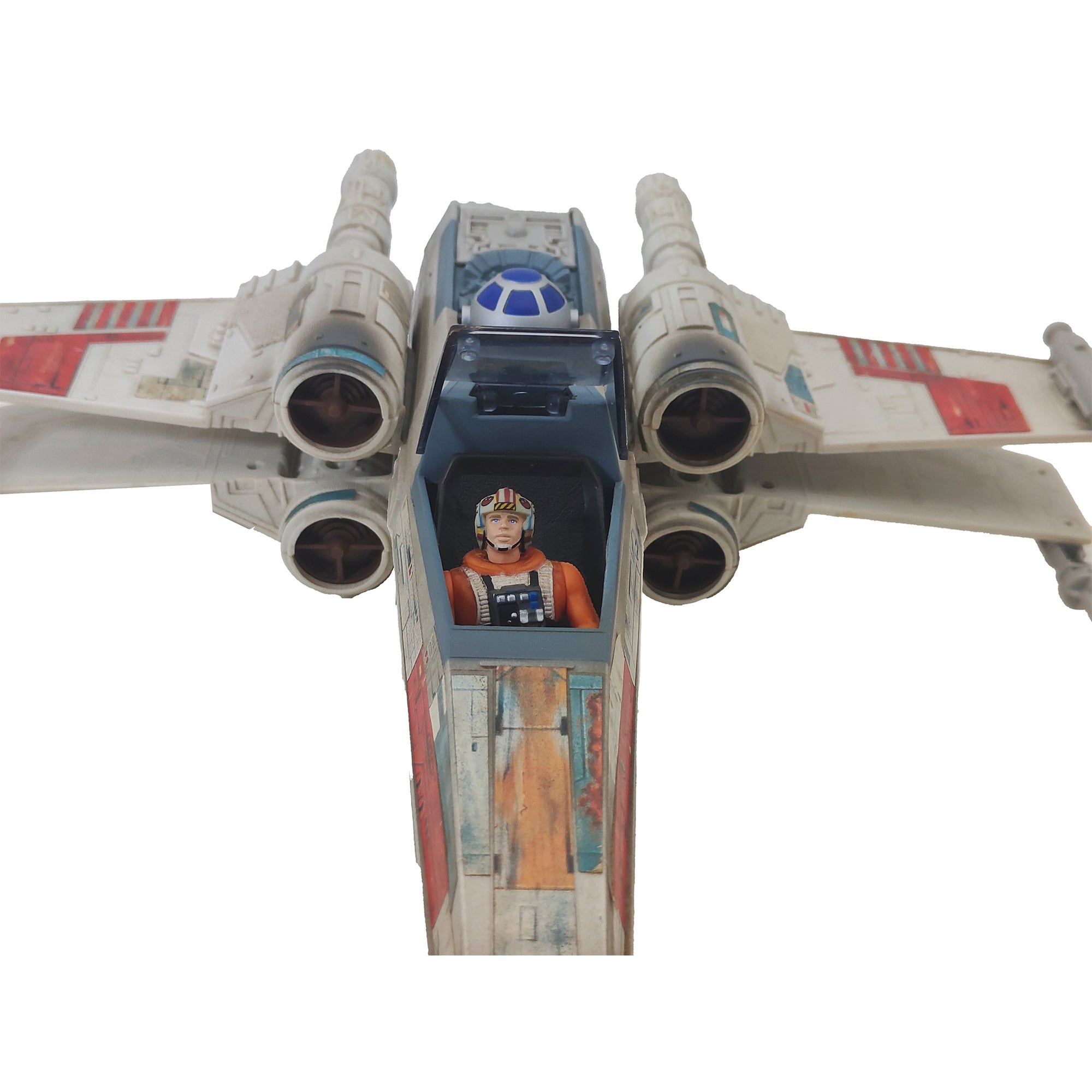 Star Wars Power of the Force Luke Skywalker X-Wing Pilot And Electronic X-Wing Fighter 3.75 Inch Action Figure 1995 Red Euro Tri Logo