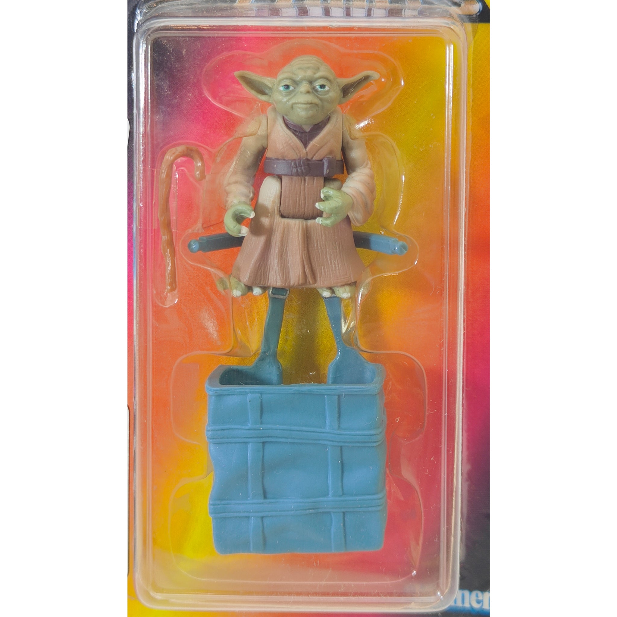 Star Wars Power of The Force Yoda 3.75 Inch Action Figure 1995 Red Euro Tri Logo Card – Star Wars, Hasbro, 9.5 cm, 1995, pre-owned collector piece, Uncanny Collectibles Dublin Ireland