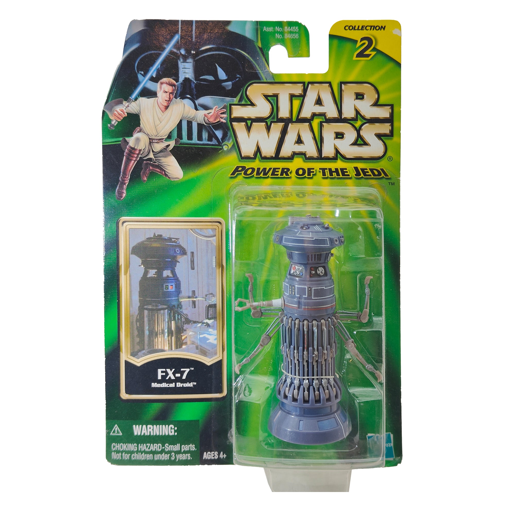 Star Wars Power of The Jedi FX-7 3.75 Inch Action Figure 2001 Green Card