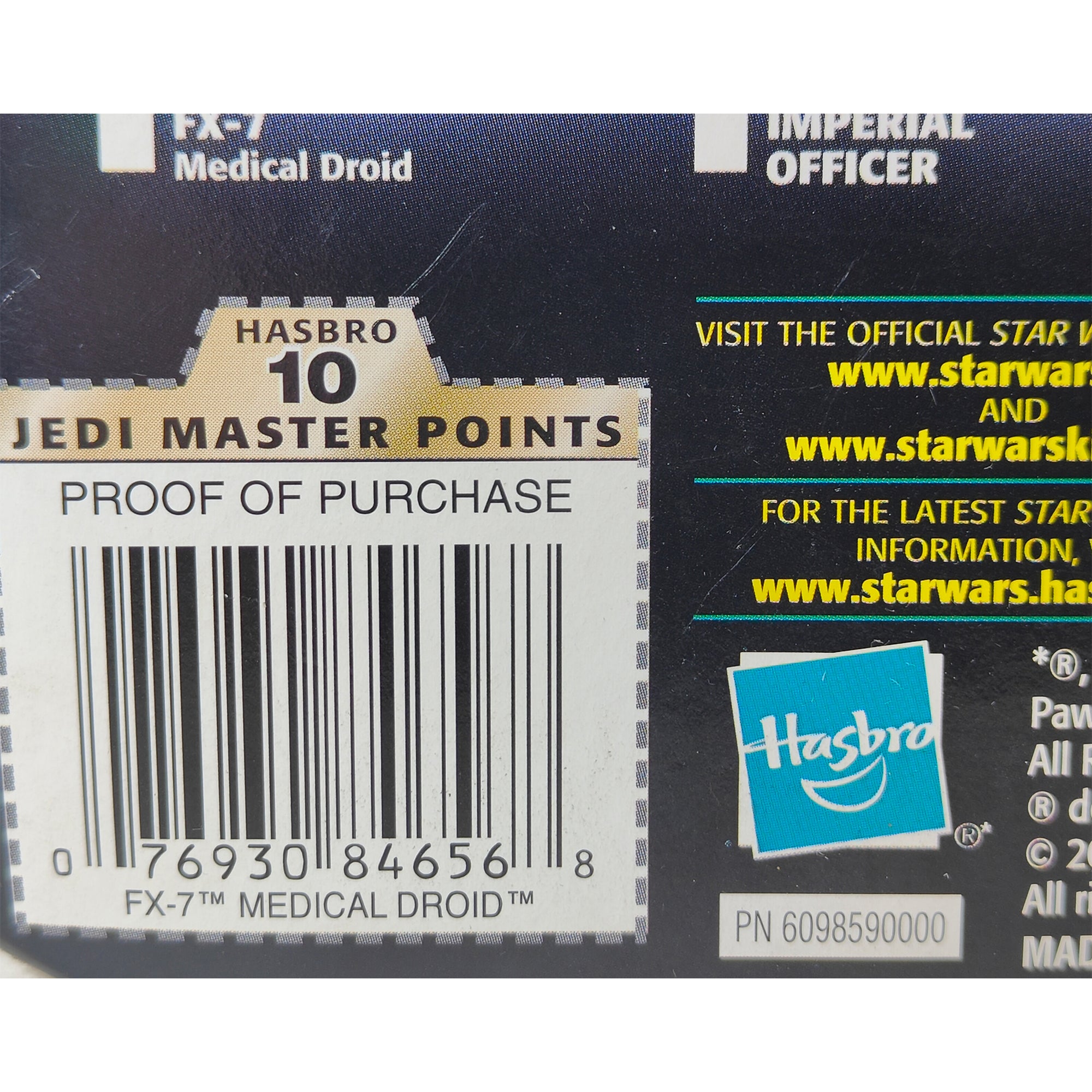 Star Wars Power of The Jedi FX-7 3.75 Inch Action Figure 2001 Green Card