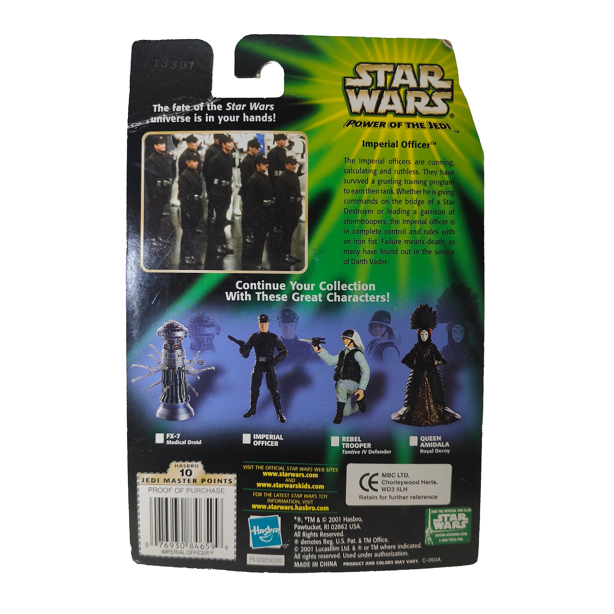 Star Wars Power of The Jedi Imperial Officer  3.75 Inch Action Figure 1996 – Star Wars, Hasbro, 9.5 cm, 2001, pre-owned collector piece, Uncanny Collectibles Dublin Ireland