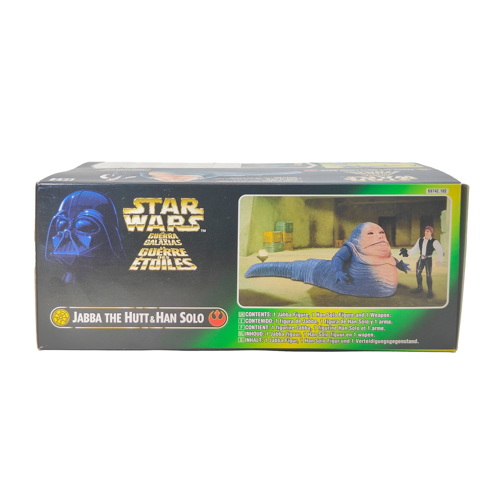 Star Wars Power of The Jedi Jabba The Hutt And Han Solo 3.75 Inch Action Figure 1997 – Star Wars, Hasbro, 9.5 cm, 1997, pre-owned collector piece, Uncanny Collectibles Dublin Ireland