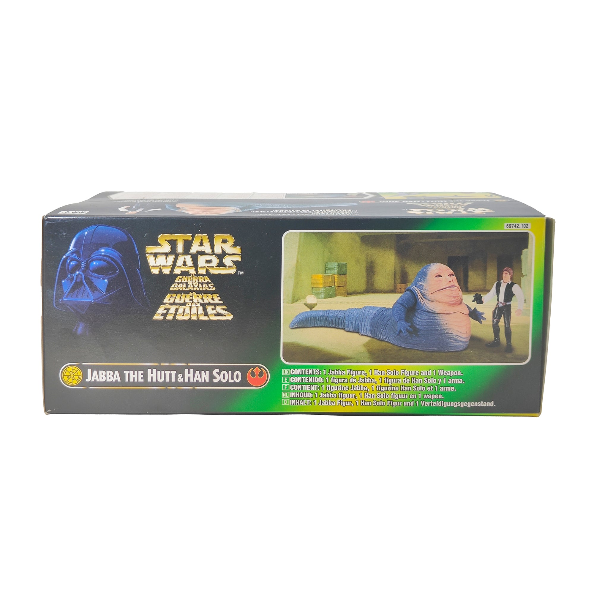 Star Wars Power of The Jedi Jabba The Hutt And Han Solo 3.75 Inch Action Figure 1997