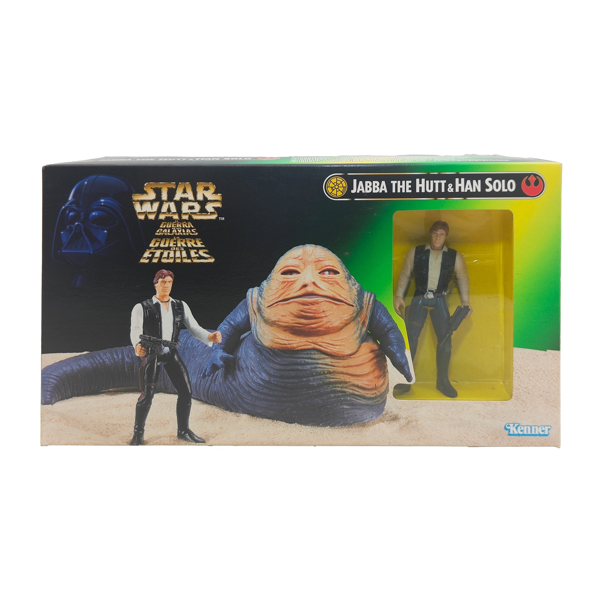 Star Wars Power of The Jedi Jabba The Hutt And Han Solo 3.75 Inch Action Figure 1997 – Star Wars, Hasbro, 9.5 cm, 1997, pre-owned collector piece, Uncanny Collectibles Dublin Ireland