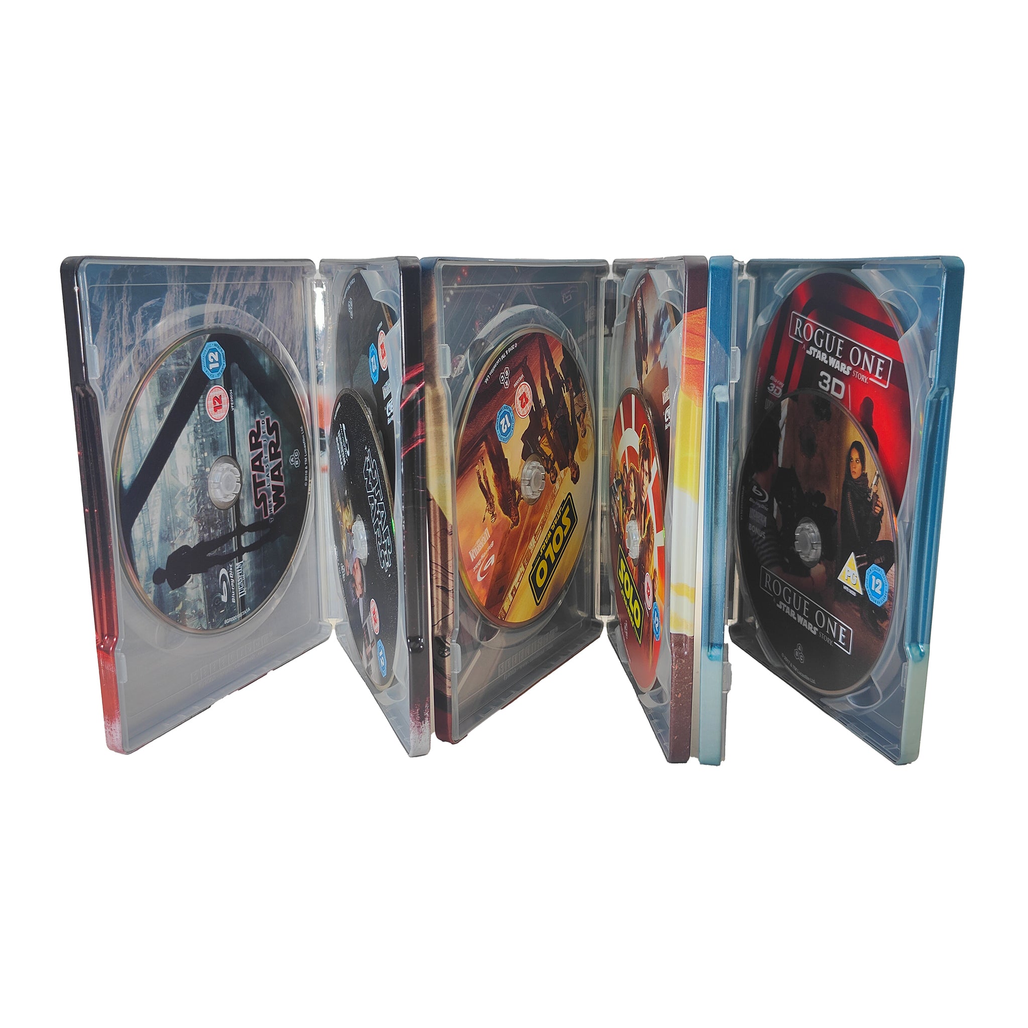 Star Wars Rogue One Solo Last Jedi Blu-ray Steelbook Bundle