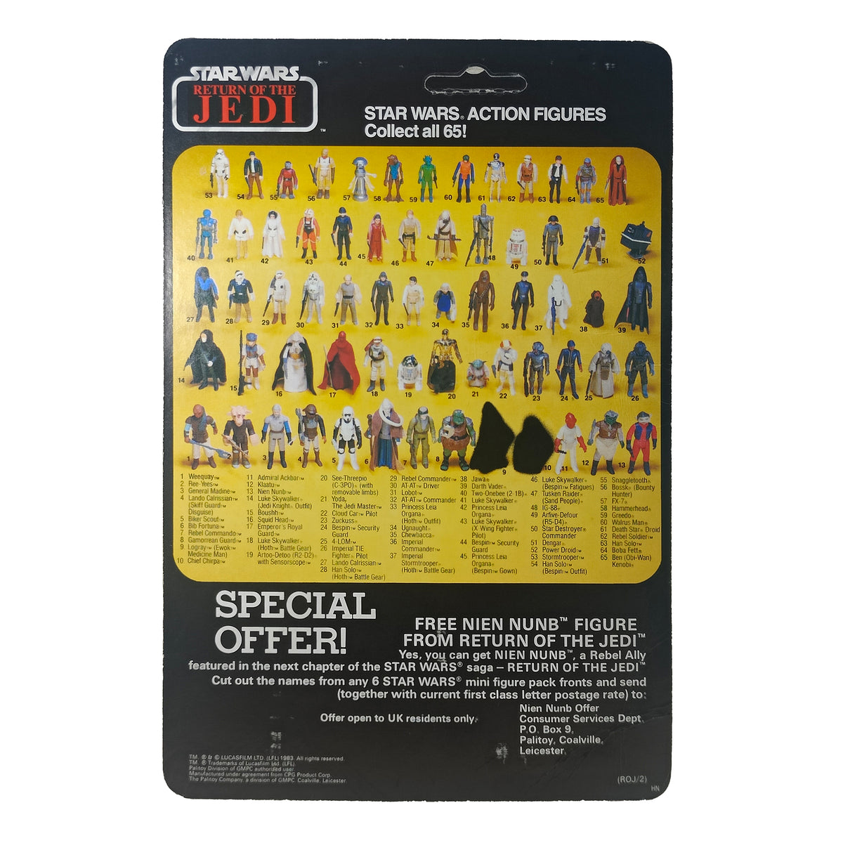 Star Wars ROTJ Bib Fortuna 3.75 inch Palitoy 1983