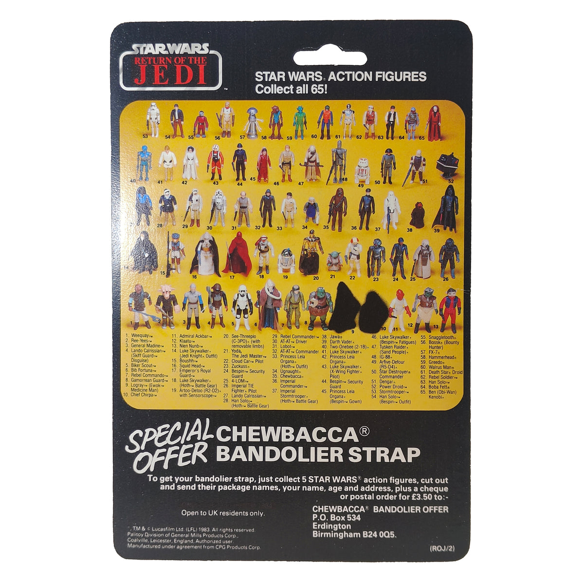 Star Wars ROTJ Biker Scout 3.75 inch Kenner Palitoy Cardbacks 1983