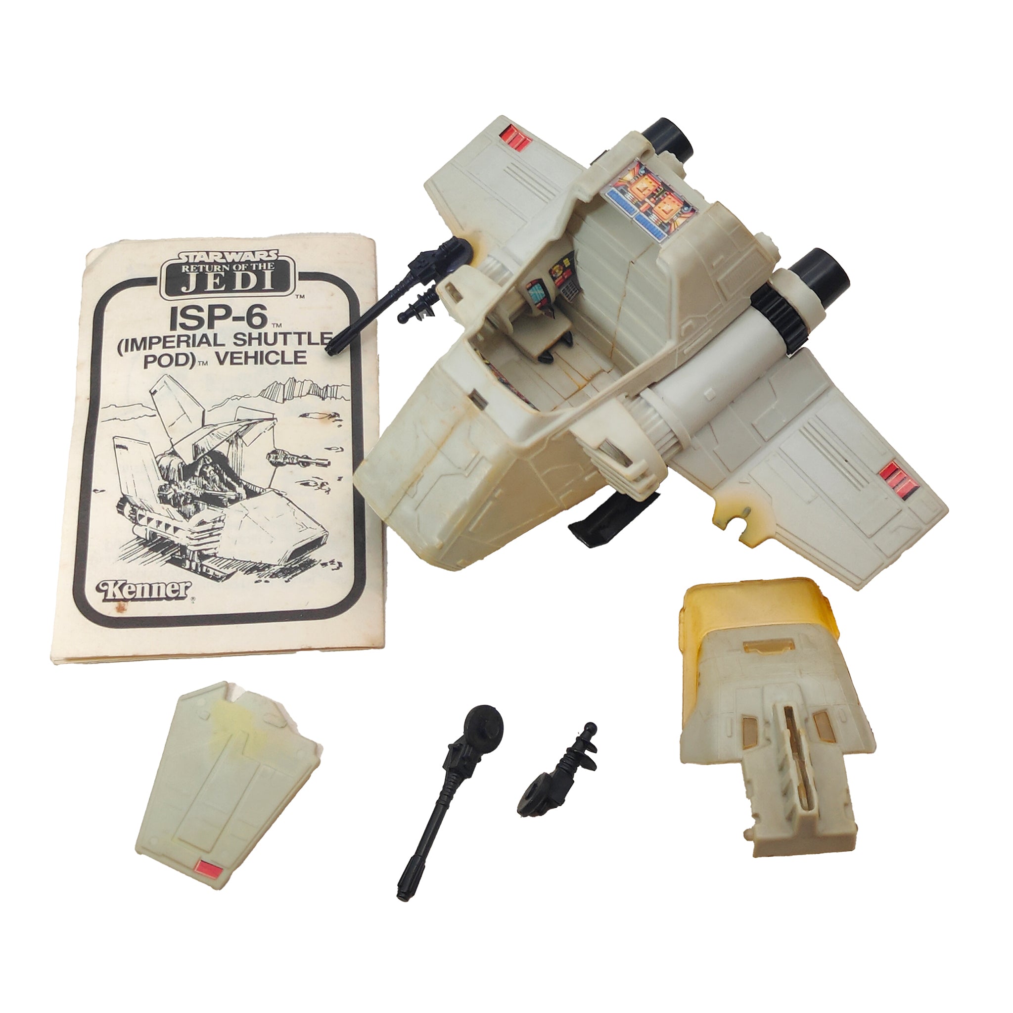 Star Wars ROTJ ISP 6 Imperial Shuttle Pod Vehicle 3.75 Inch Scale Kenner 1983 70890 – Star Wars, Kenner, 9.5 cm, 1983, pre-owned collector piece, Uncanny Collectibles Dublin Ireland