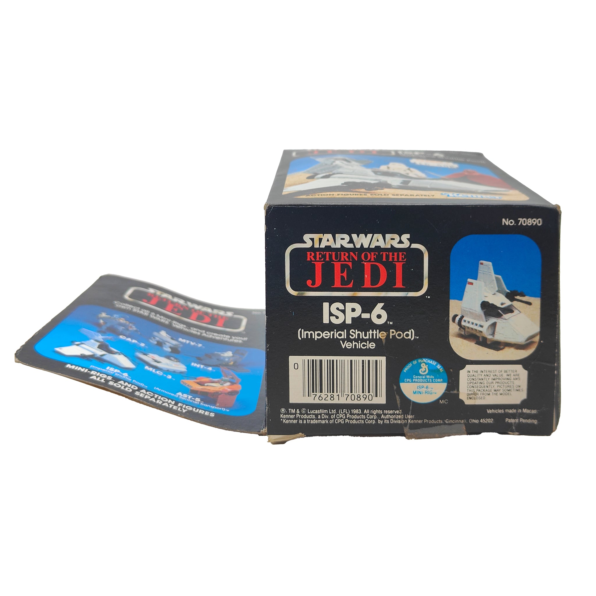 Star Wars ROTJ ISP 6 Imperial Shuttle Pod Vehicle 3.75 Inch Scale Kenner 1983 70890 – Star Wars, Kenner, 9.5 cm, 1983, pre-owned collector piece, Uncanny Collectibles Dublin Ireland