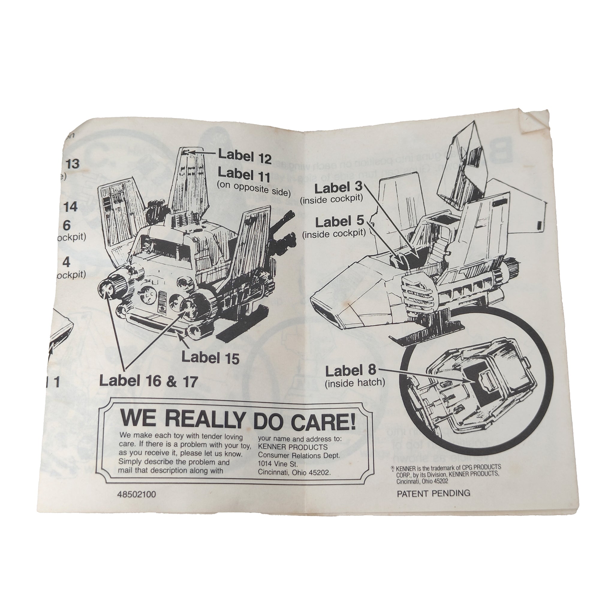 Star Wars ROTJ ISP 6 Imperial Shuttle Pod Vehicle 3.75 Inch Scale Kenner 1983 70890 – Star Wars, Kenner, 9.5 cm, 1983, pre-owned collector piece, Uncanny Collectibles Dublin Ireland