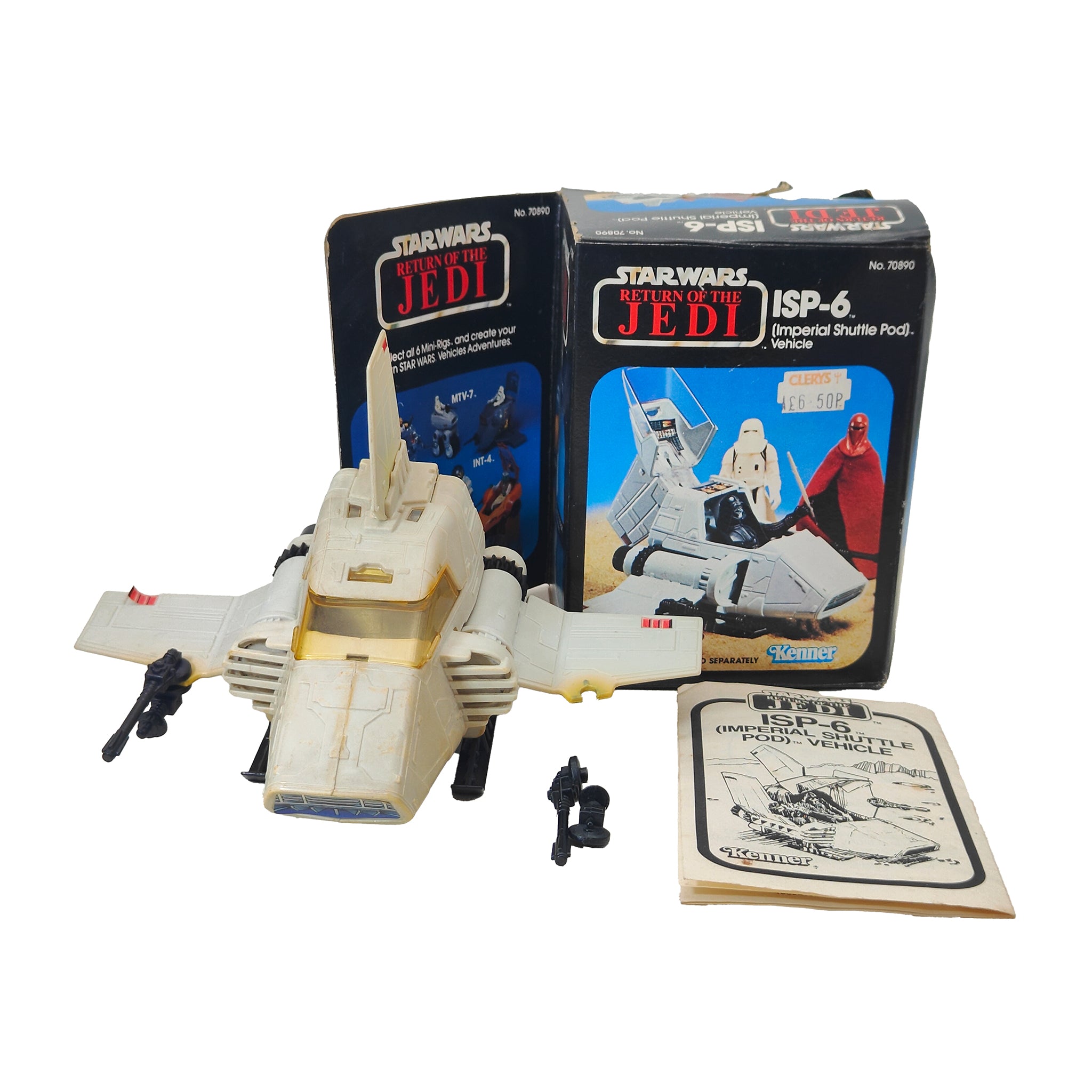 Star Wars ROTJ ISP 6 Imperial Shuttle Pod Vehicle 3.75 Inch Scale Kenner 1983 70890 – Star Wars, Kenner, 9.5 cm, 1983, pre-owned collector piece, Uncanny Collectibles Dublin Ireland