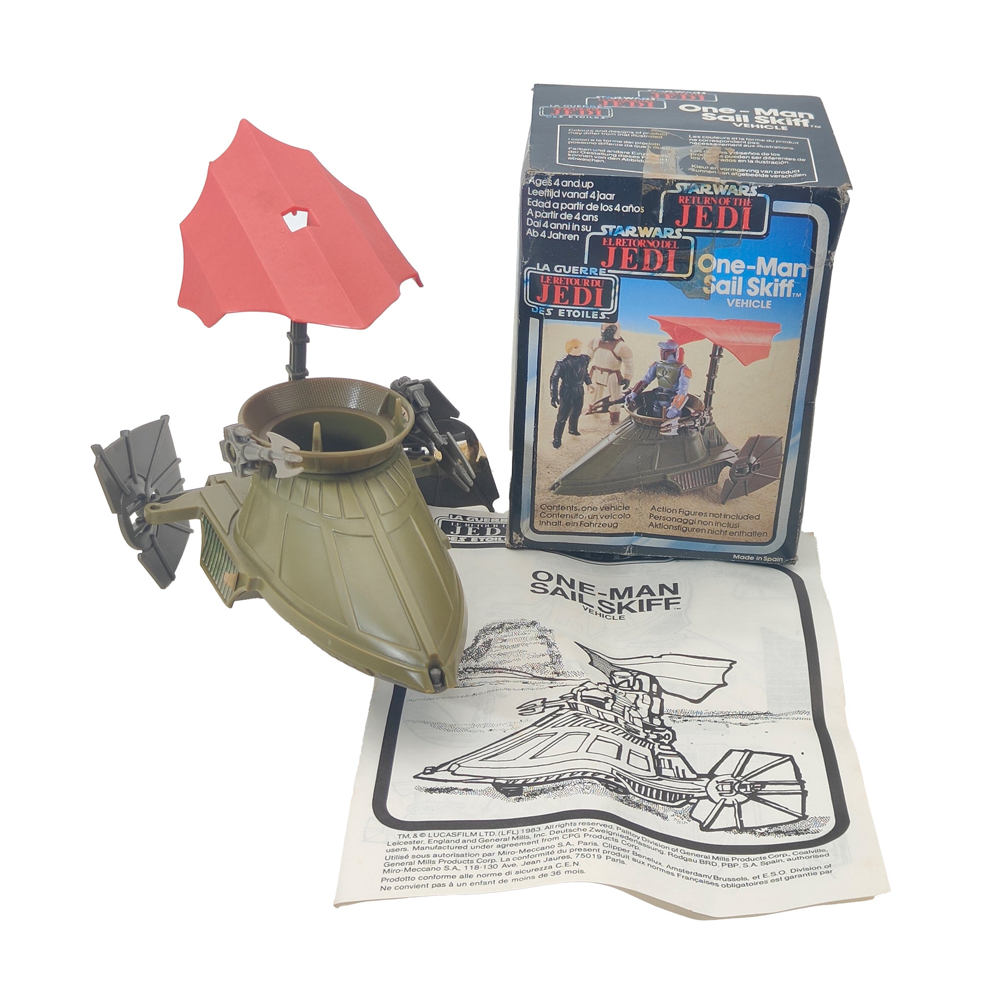 Star Wars ROTJ One Man Sail Skill Vehicle 3.75 Inch Scale Palitoy 1984 Damaged – Star Wars, Palitoy, 9.5 cm, 1984, pre-owned collector piece, Uncanny Collectibles Dublin Ireland