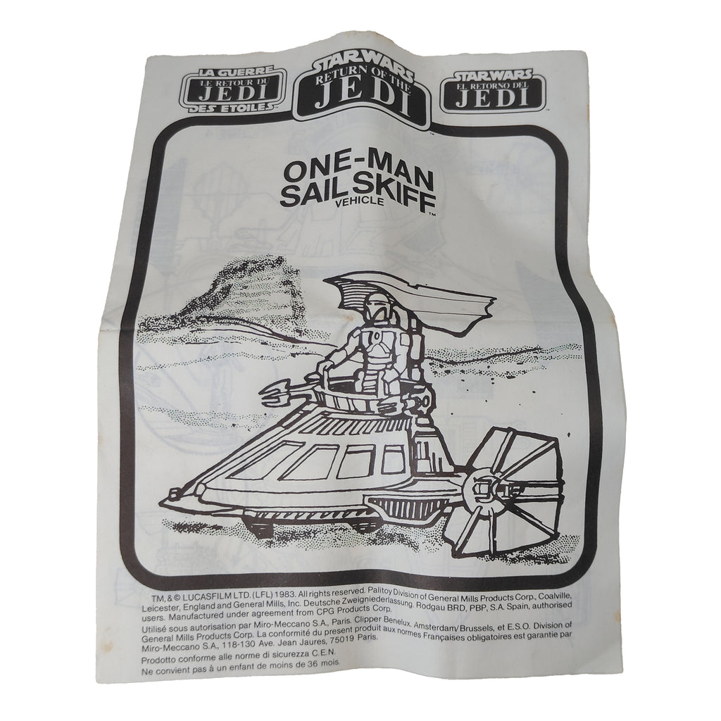 Star Wars ROTJ One Man Sail Skill Vehicle 3.75 Inch Scale Palitoy 1984 – Star Wars, Palitoy, 9.5 cm, 1984, pre-owned collector piece, Uncanny Collectibles Dublin Ireland