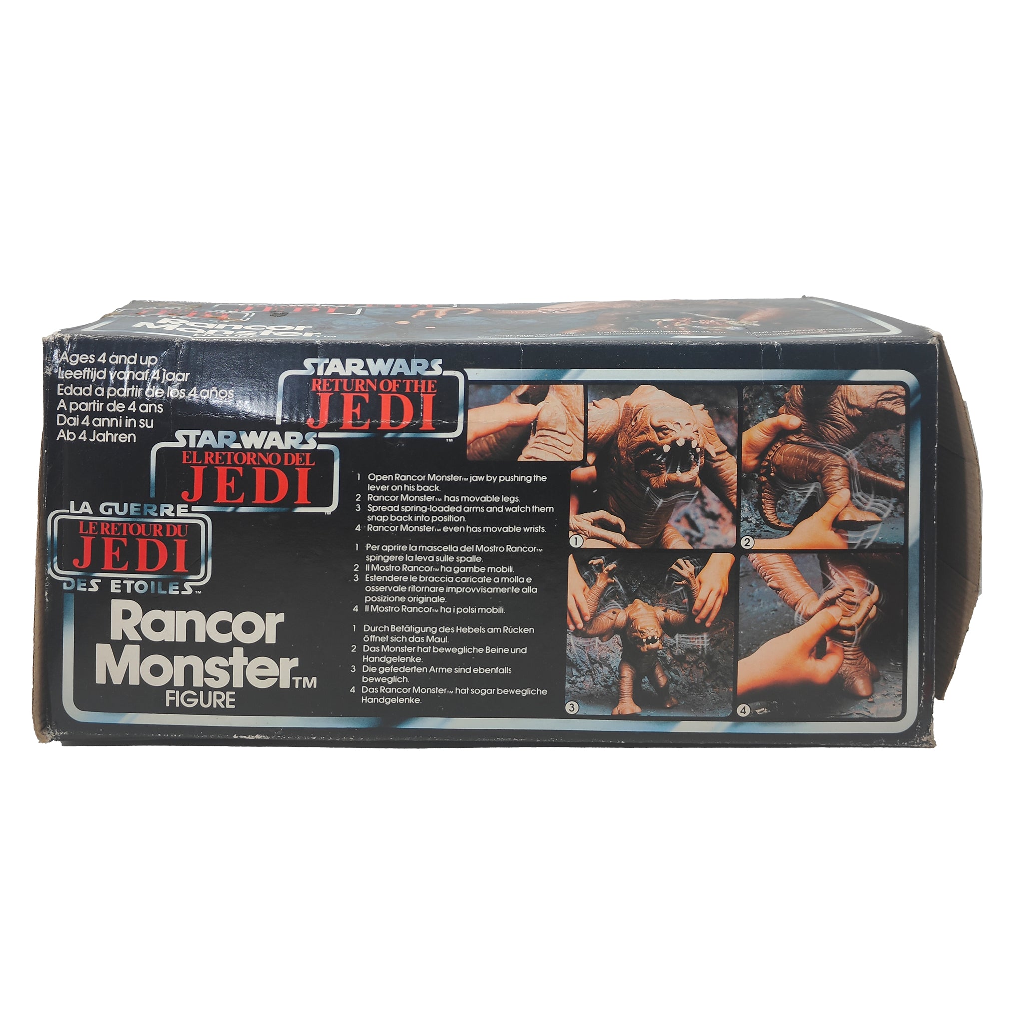 Star Wars ROTJ Rancor Monster & Keeper 3.75 Inch Scale Palitoy 1983