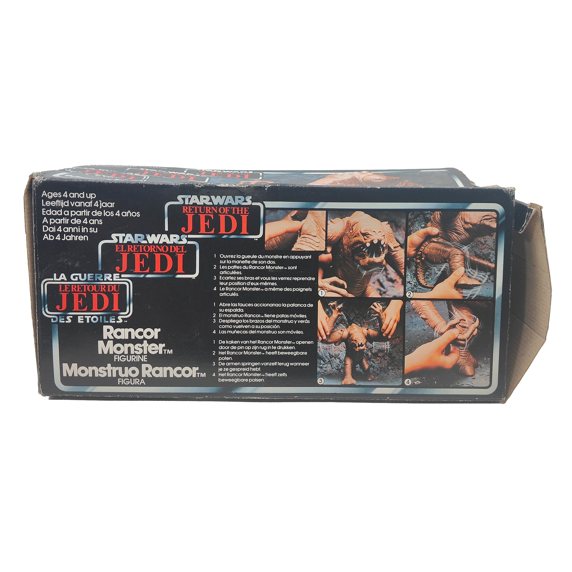 Star Wars ROTJ Rancor Monster & Keeper 3.75 Inch Scale Palitoy 1983