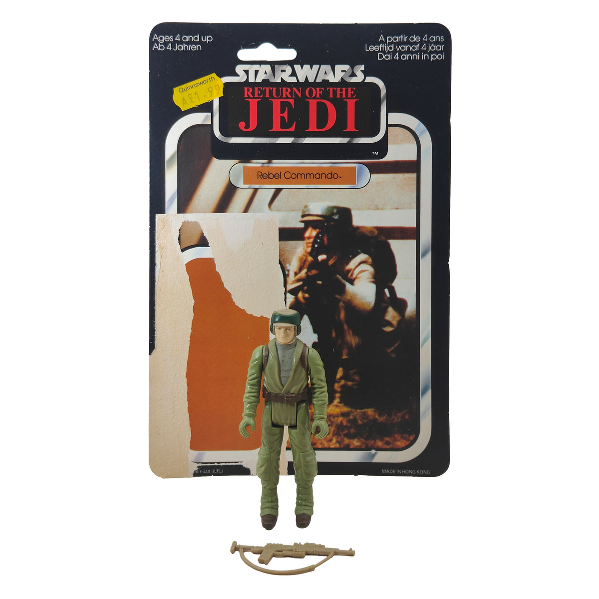 Star Wars ROTJ Rebel Commando 3.75 inch Kenner Palitoy Cardbacks 1983