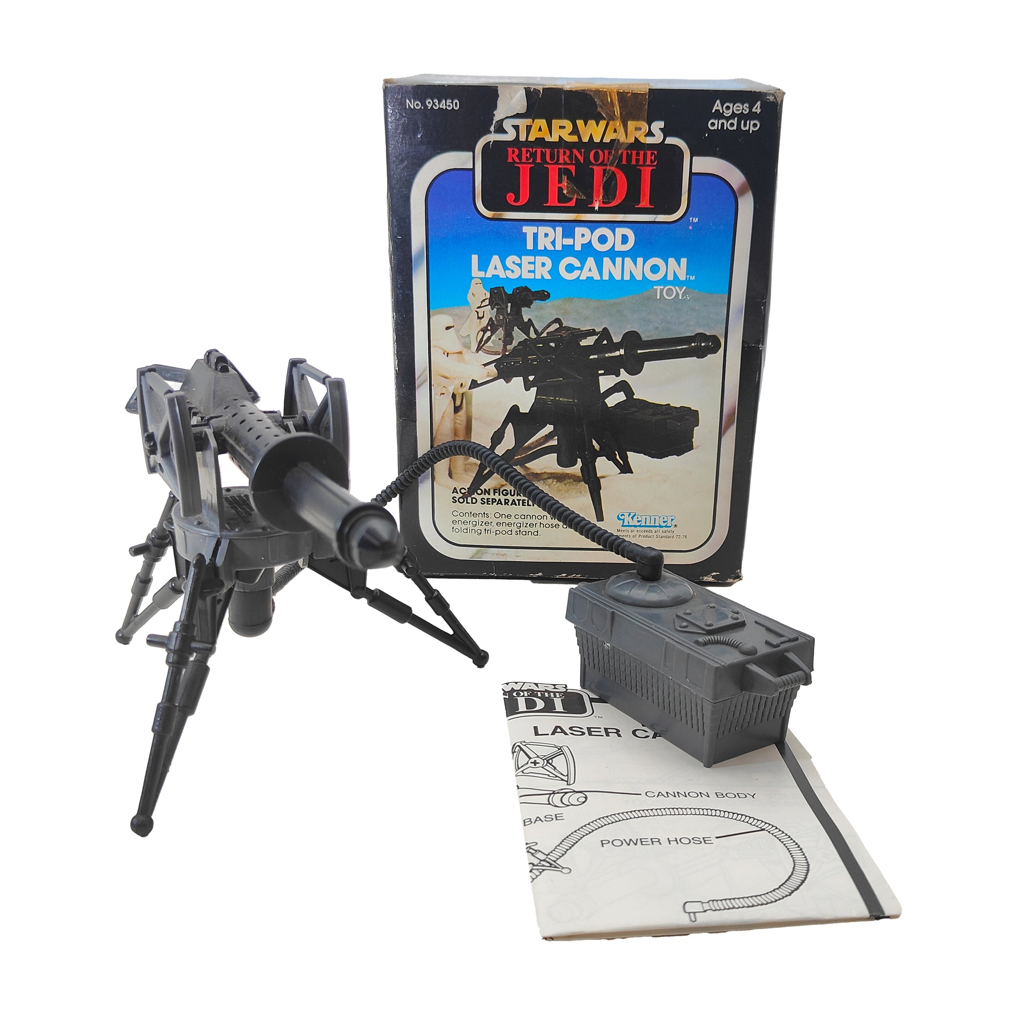 Star Wars ROTJ Tri Pod Laser Cannon 3.75 Inch Scale Kenner 1982 93450 – Star Wars, Kenner, 9.5 cm, 1982, pre-owned collector piece, Uncanny Collectibles Dublin Ireland
