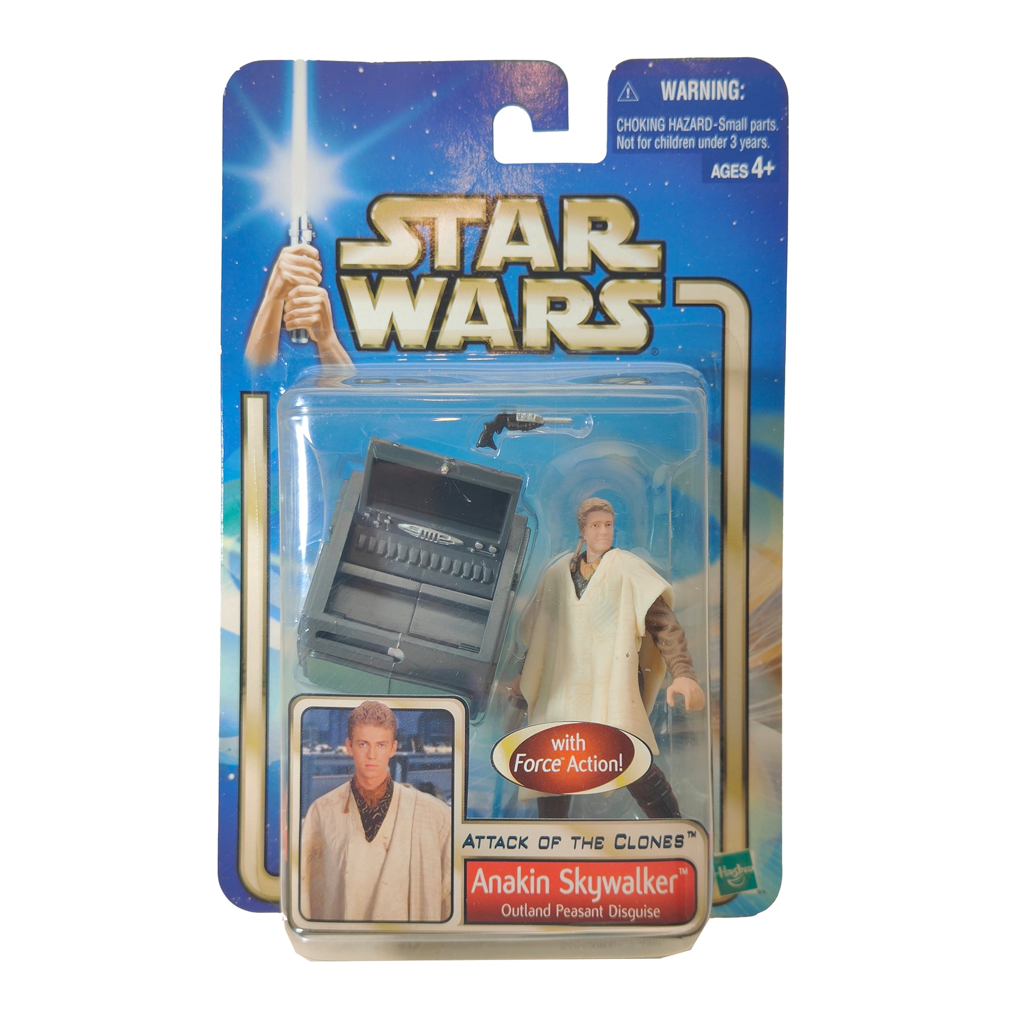 Star Wars Saga AOTC Anakin Skywalker Outland Peasant Disguise 3.75 Inch Action Figure 2002